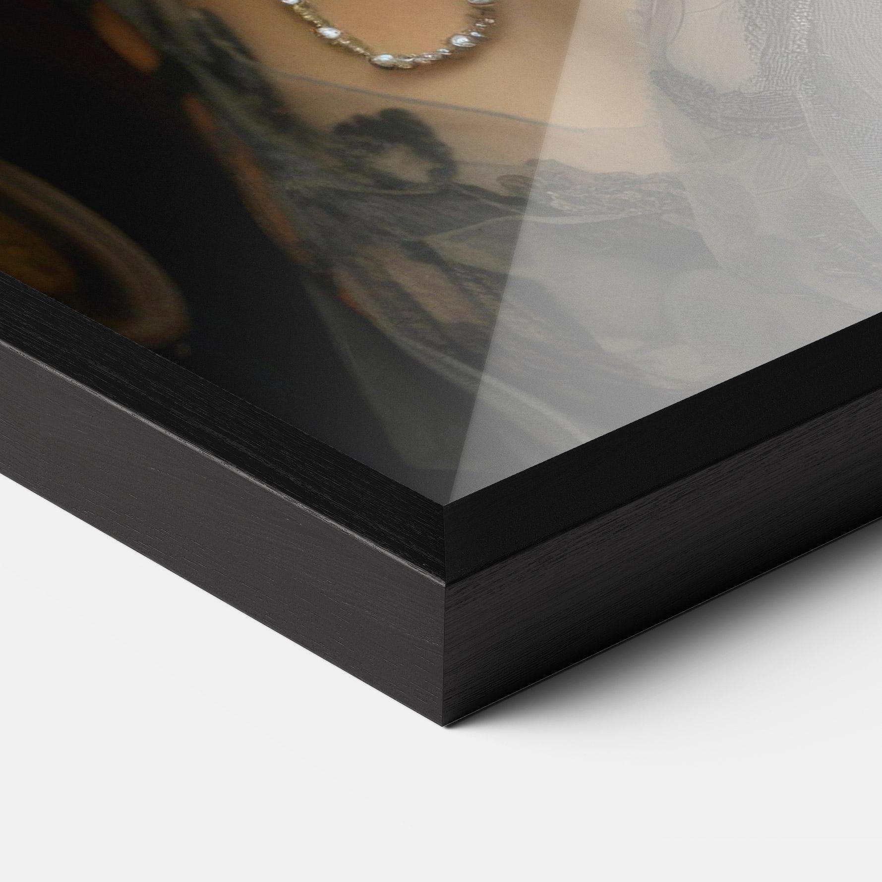 Gerahmte Poster Orange Vintage Roses mockup 3