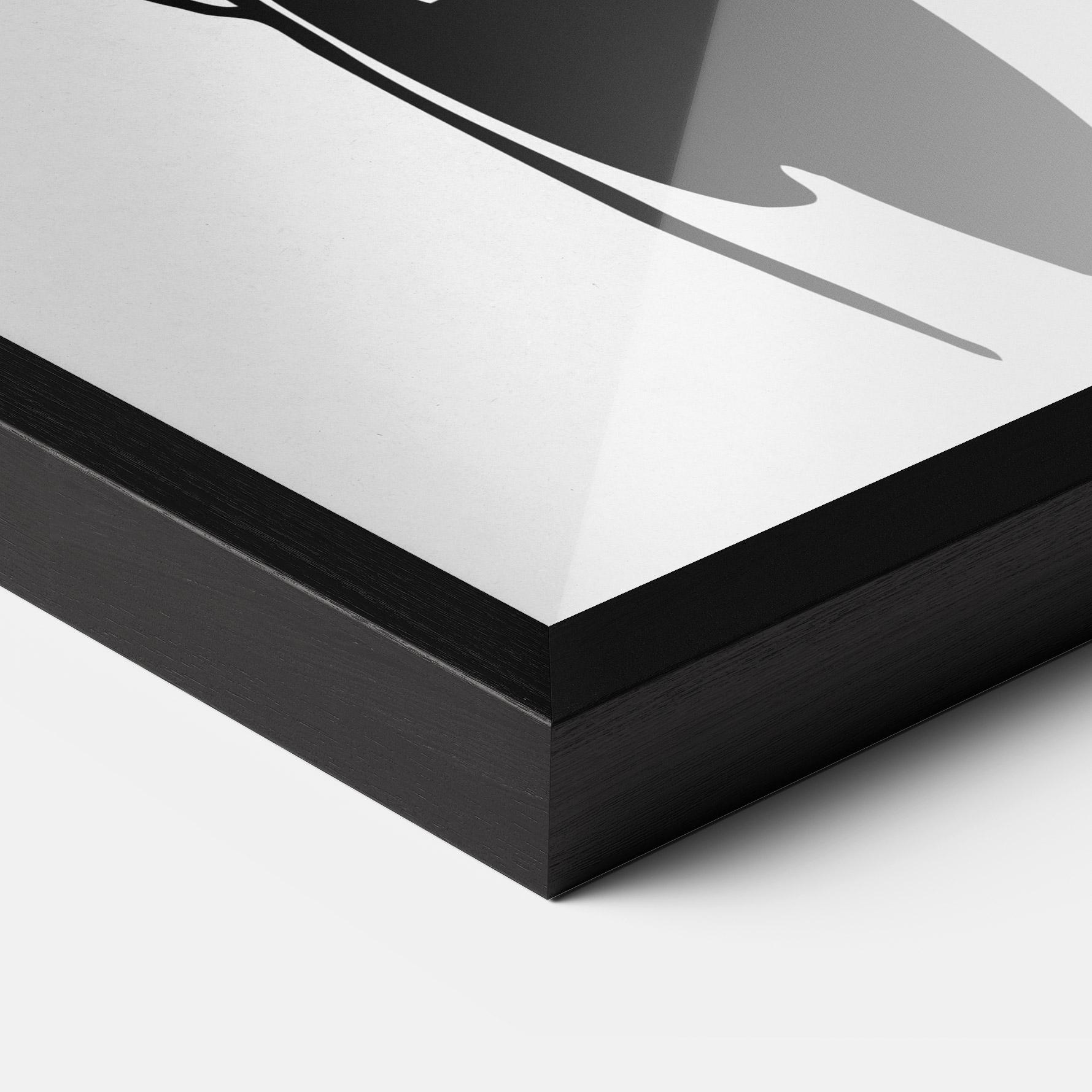 Gerahmte Poster Vintage Girl Line mockup 3