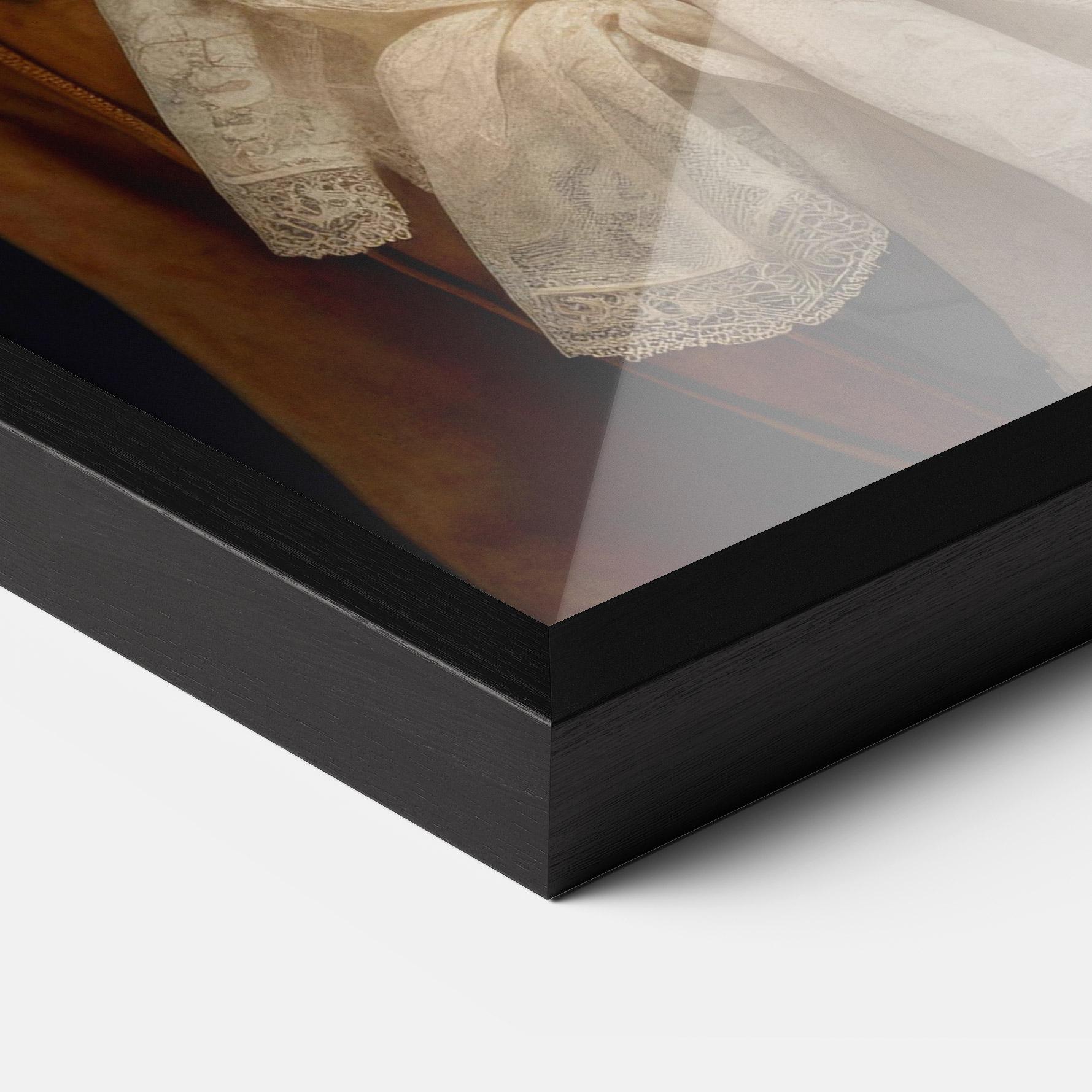 Gerahmte Poster Vintage Orange Outfit mockup 3