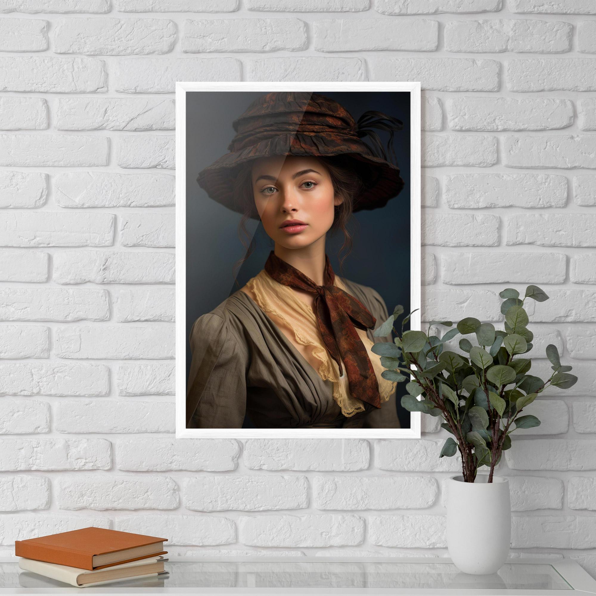 Gerahmte Poster Brown Vintage Hat mockup 5