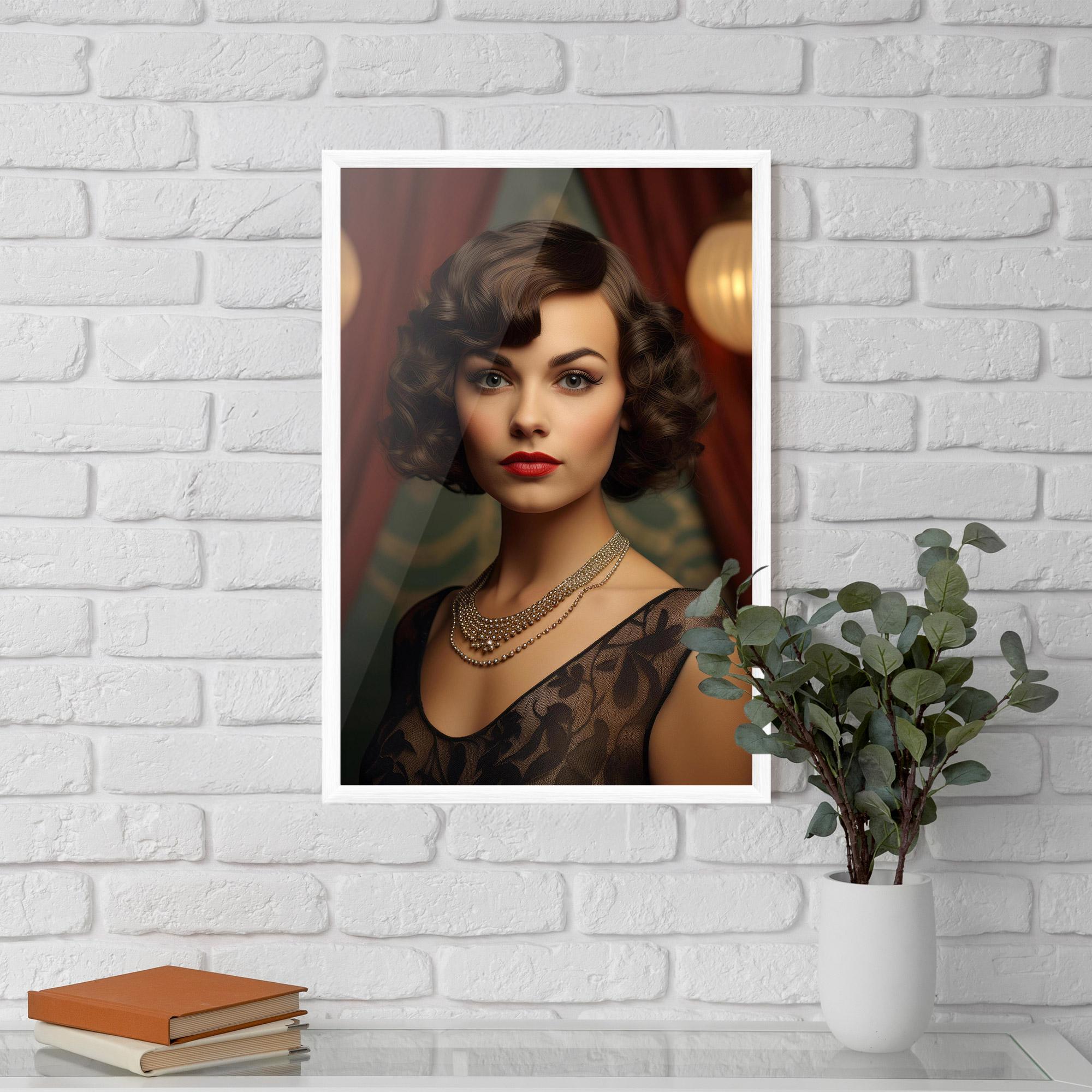 Gerahmte Poster Elegant Vintage Woman mockup 5