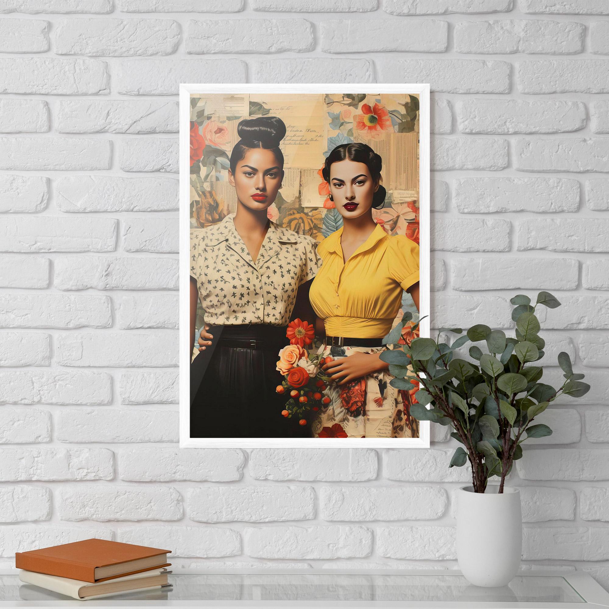 Gerahmte Poster Friendship Vintage Power mockup 5
