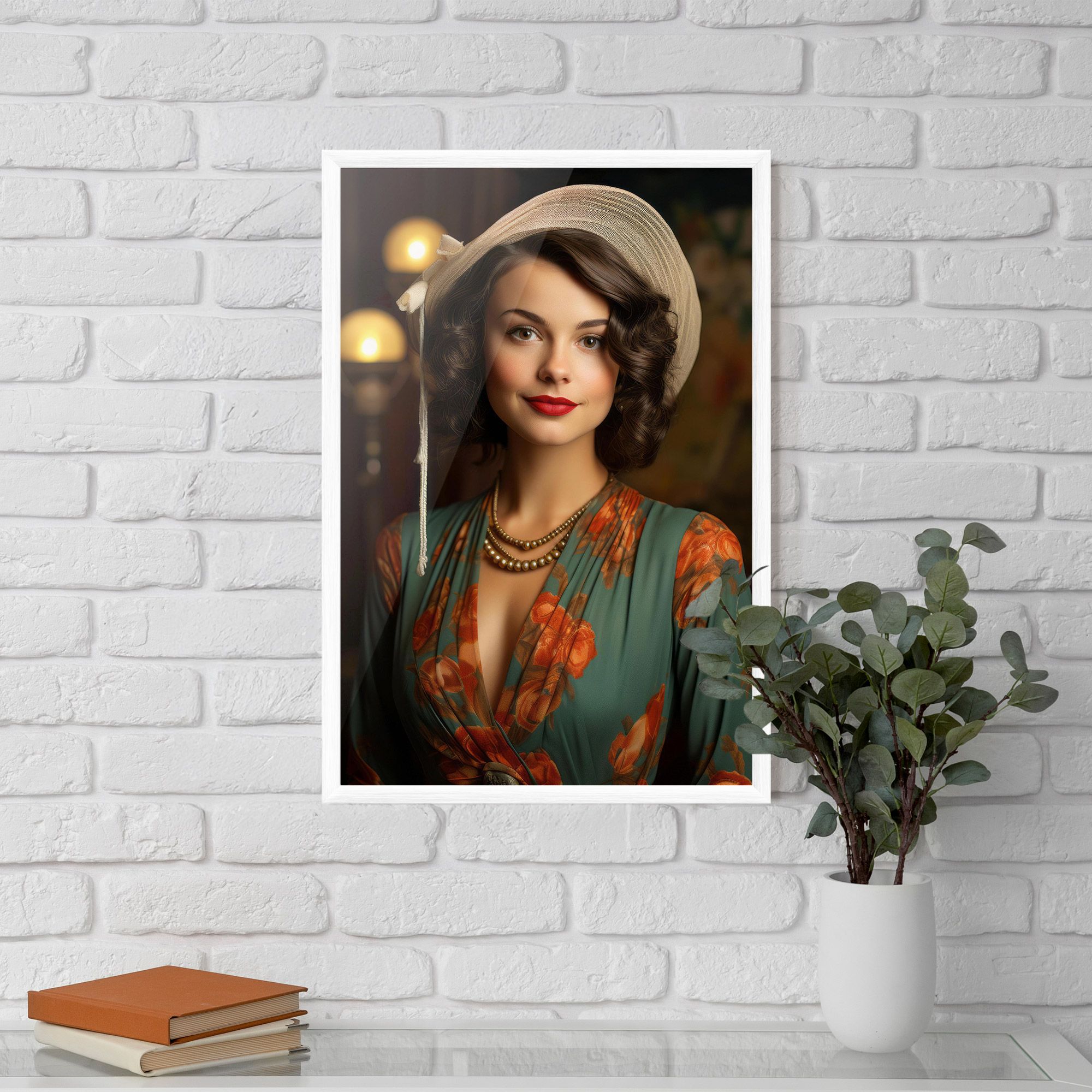 Green Orange Blouse mockup 5