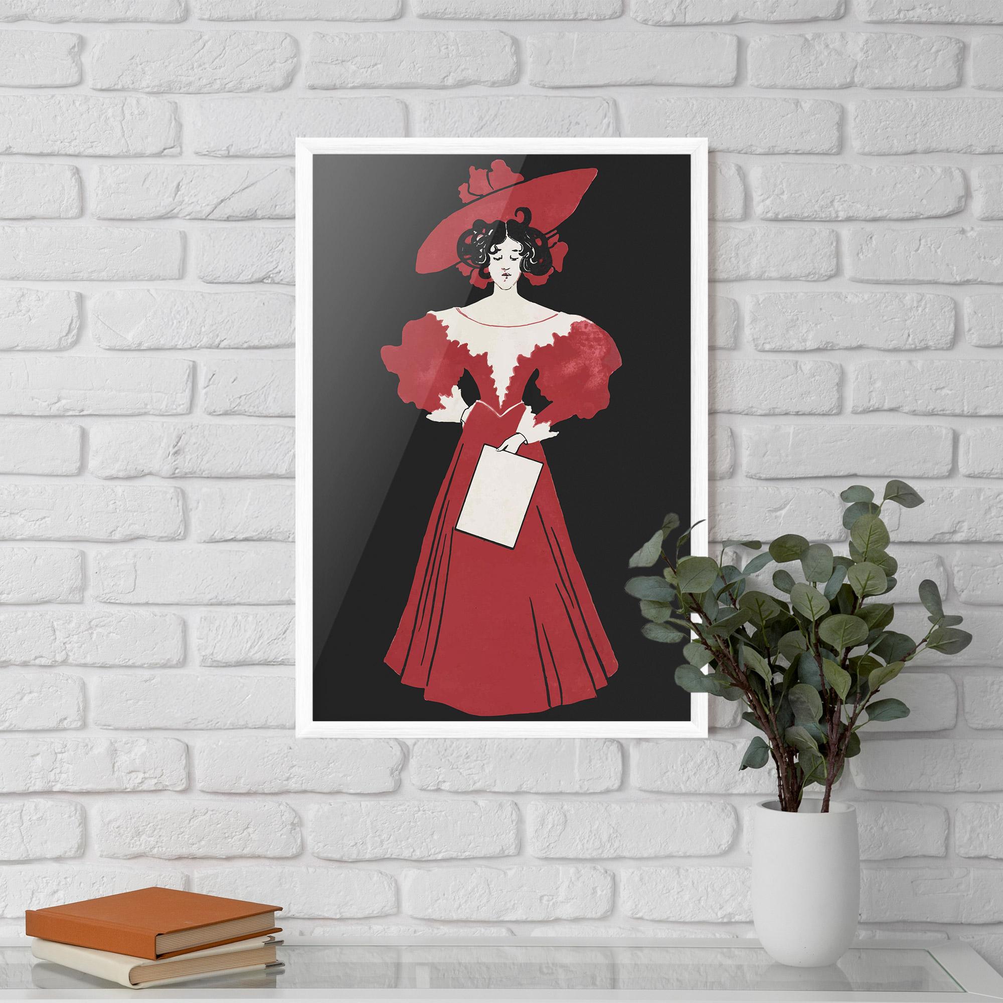 Gerahmte Poster Old Red Dress mockup 5