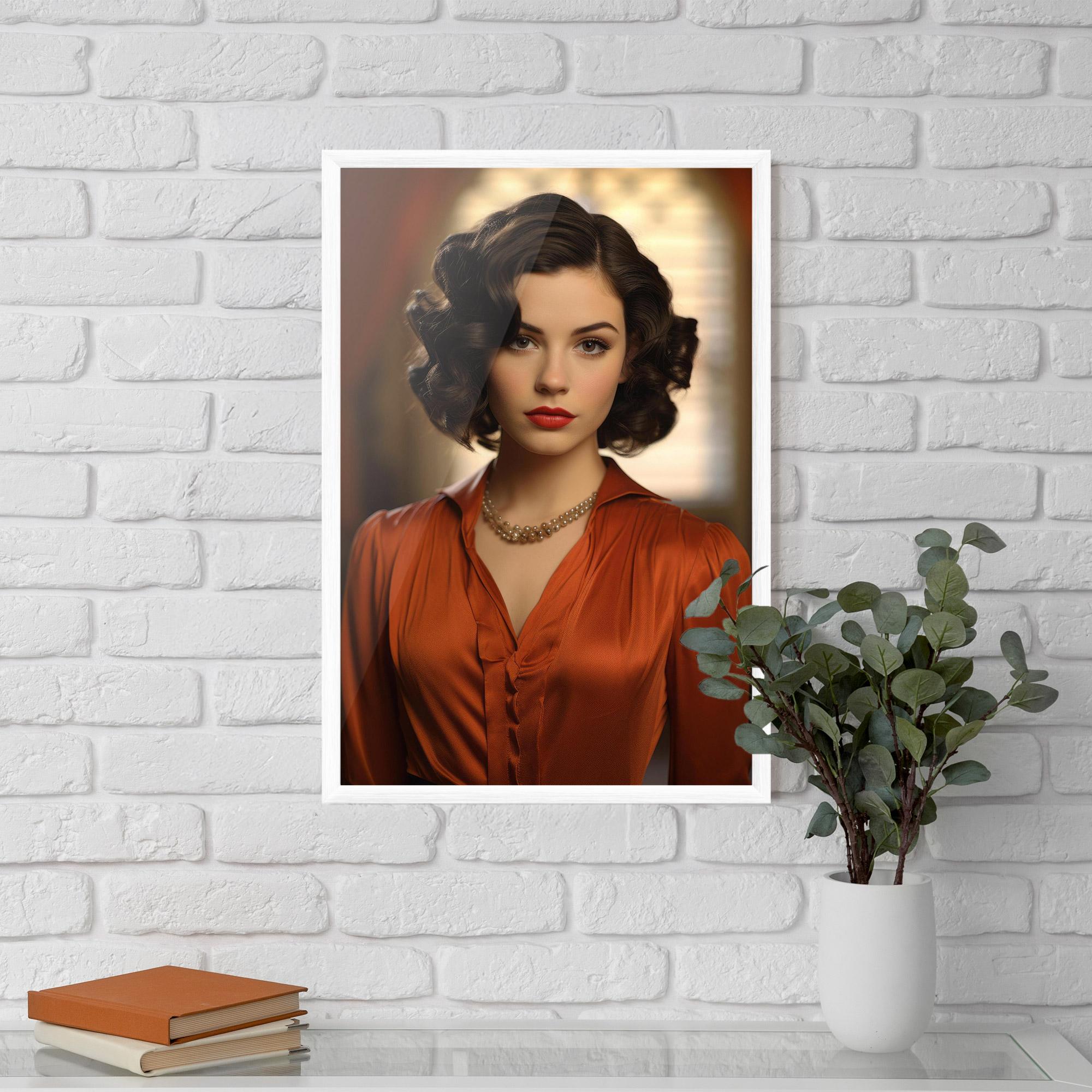 Gerahmte Poster Strong Orange Blouse mockup 5