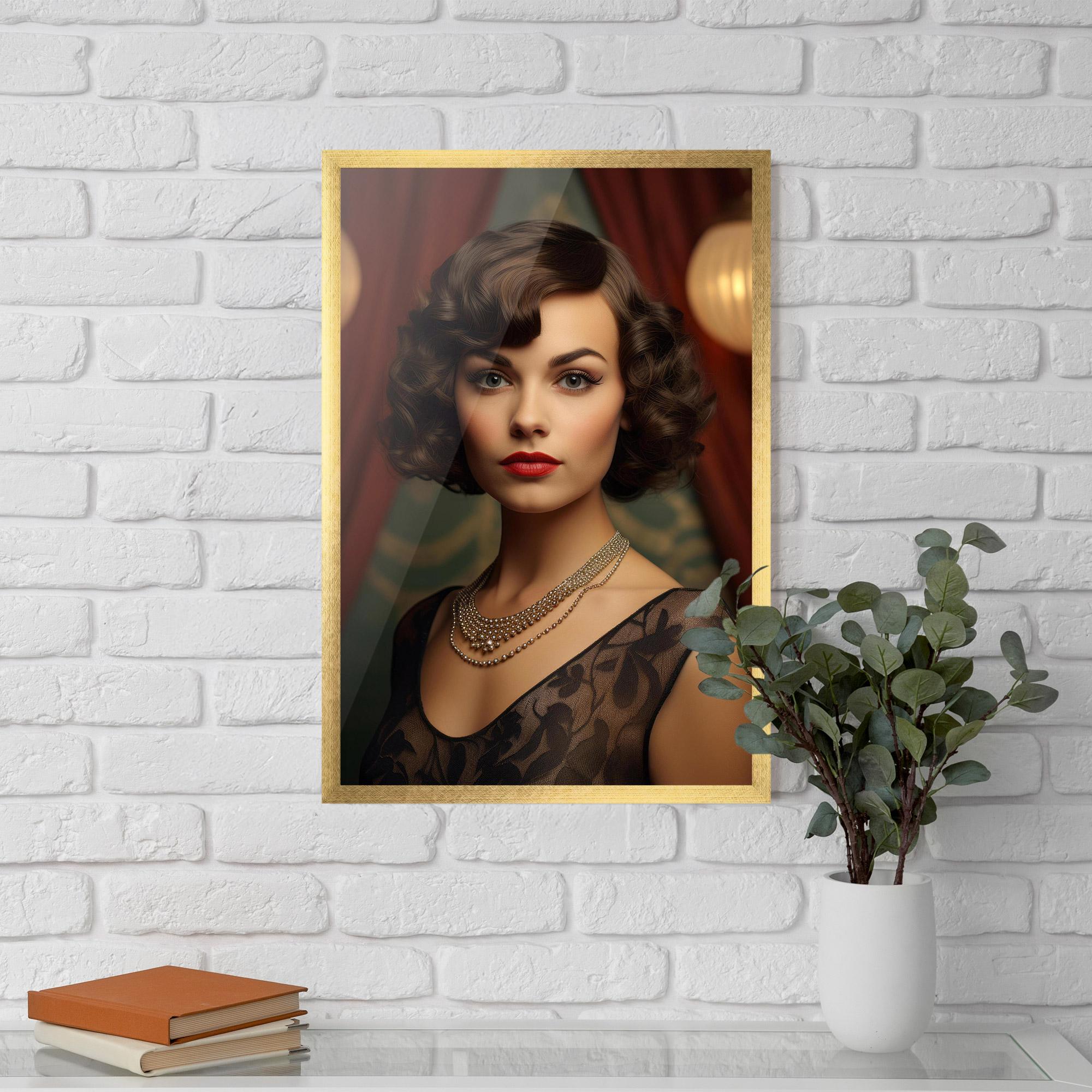 Gerahmte Poster Elegant Vintage Woman mockup 5