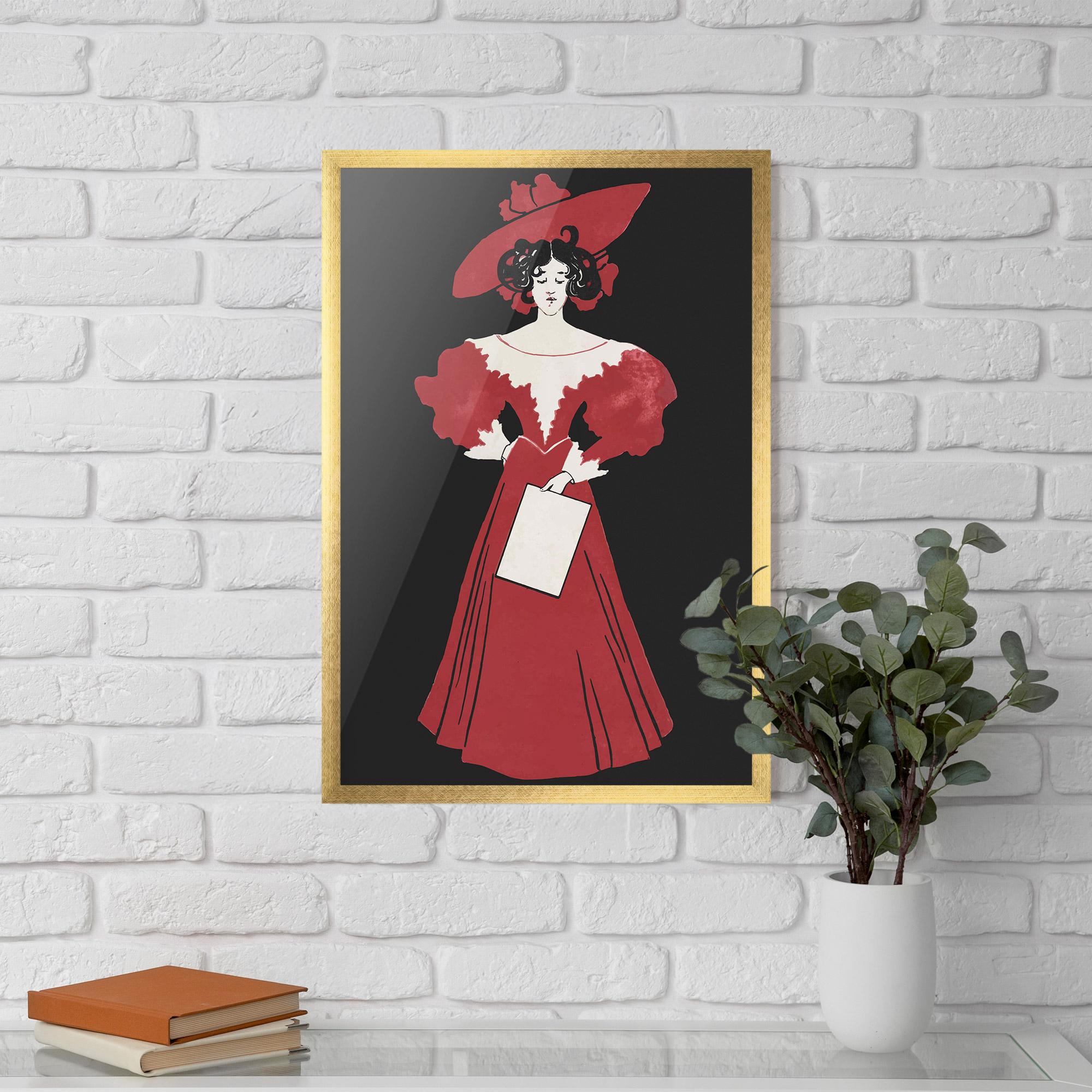 Gerahmte Poster Old Red Dress mockup 5