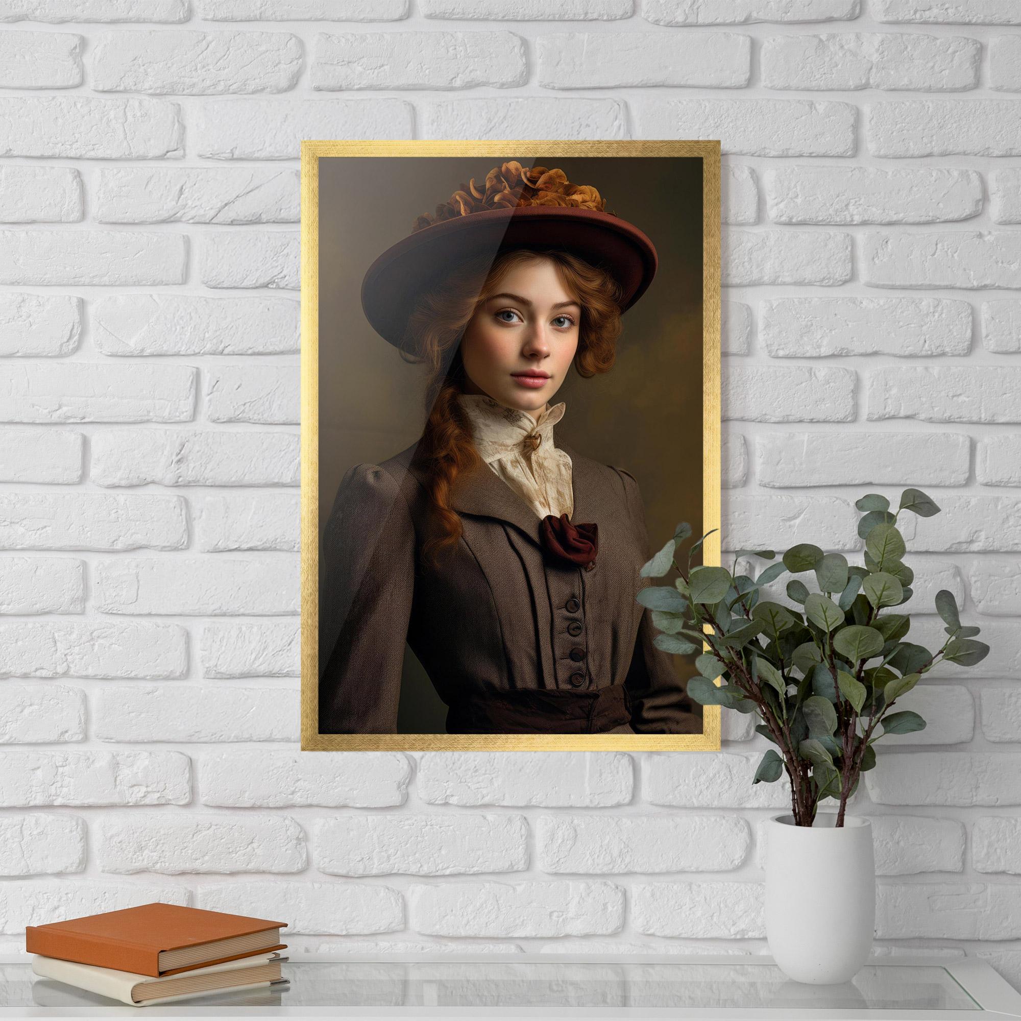 Gerahmte Poster Red Orange Hat mockup 5