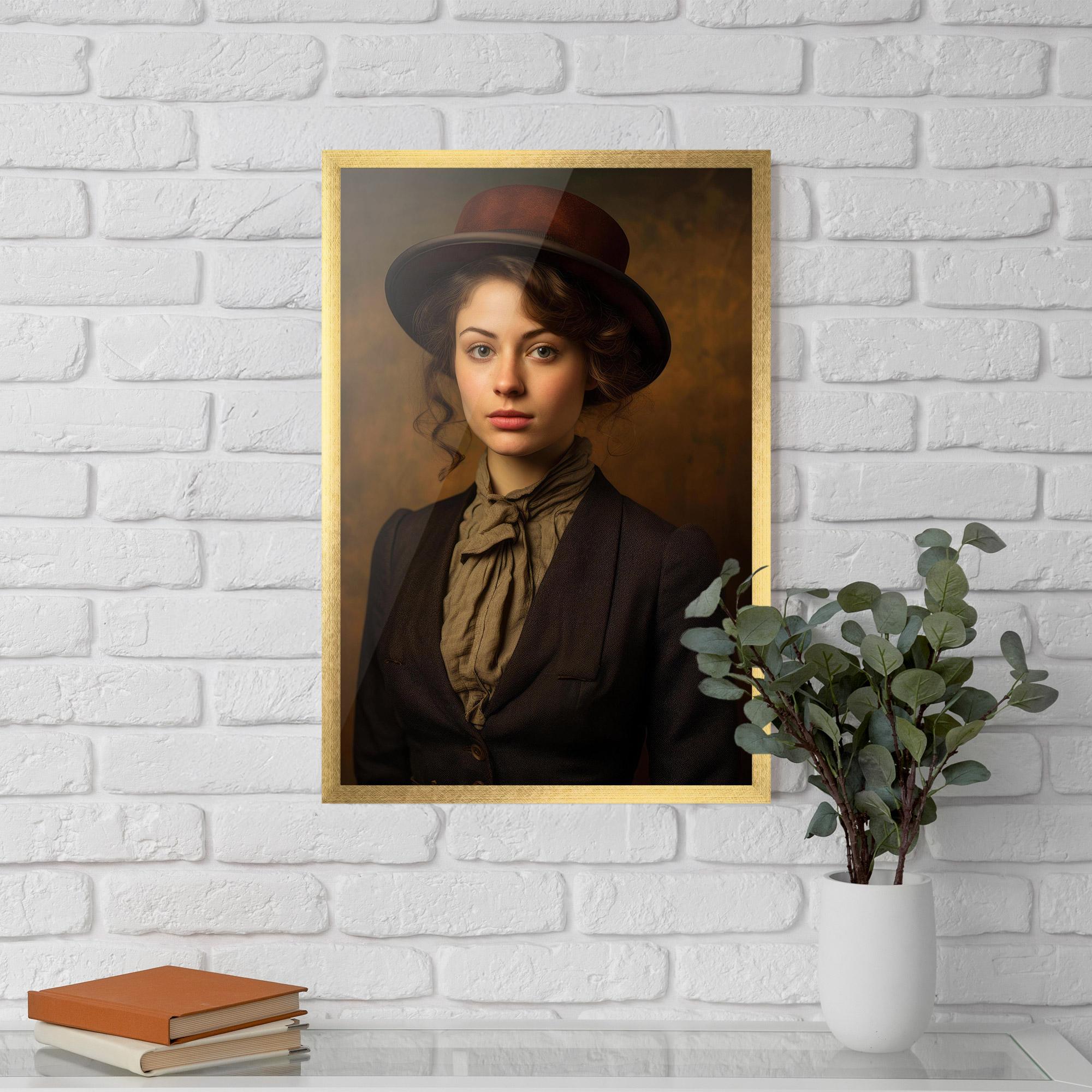 Gerahmte Poster Vintage Brown Hat mockup 5