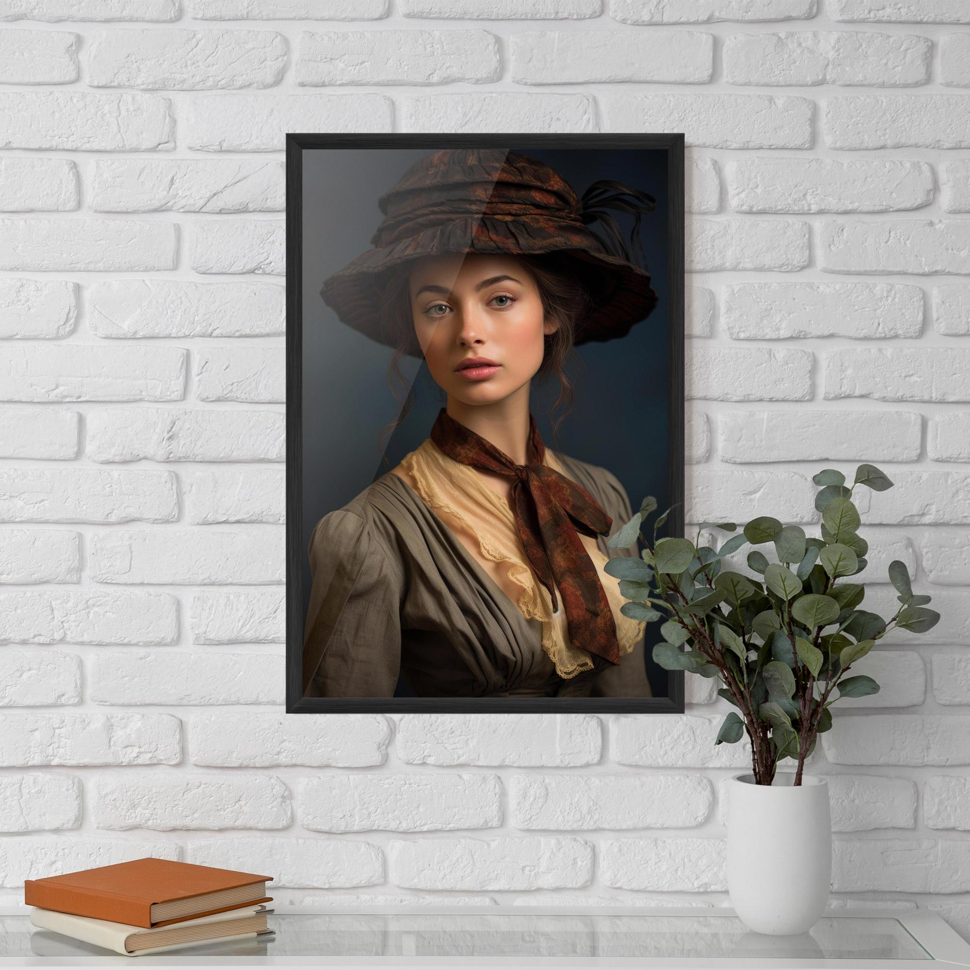 Gerahmte Poster Brown Vintage Hat mockup 5