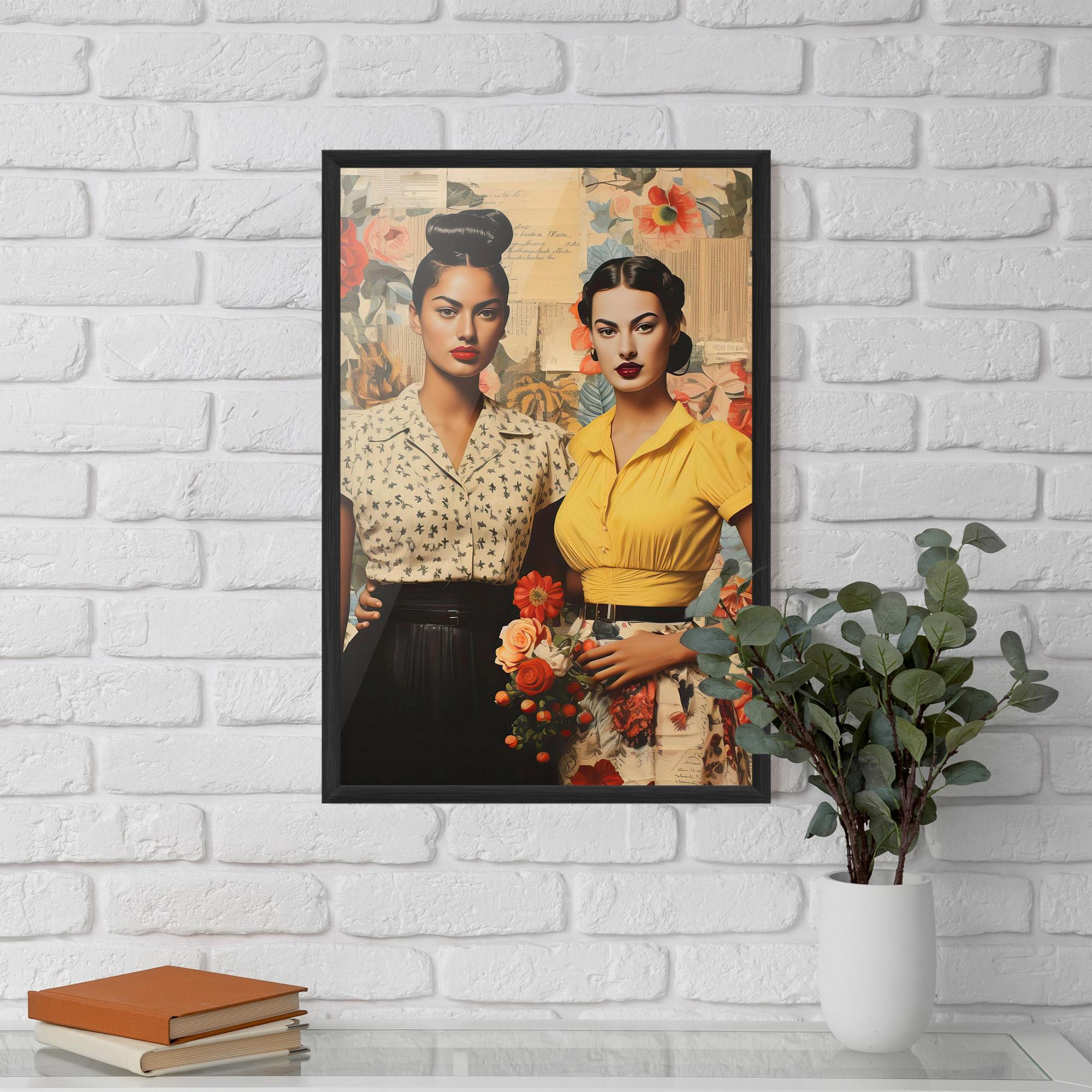 Gerahmte Poster Friendship Vintage Power mockup 5