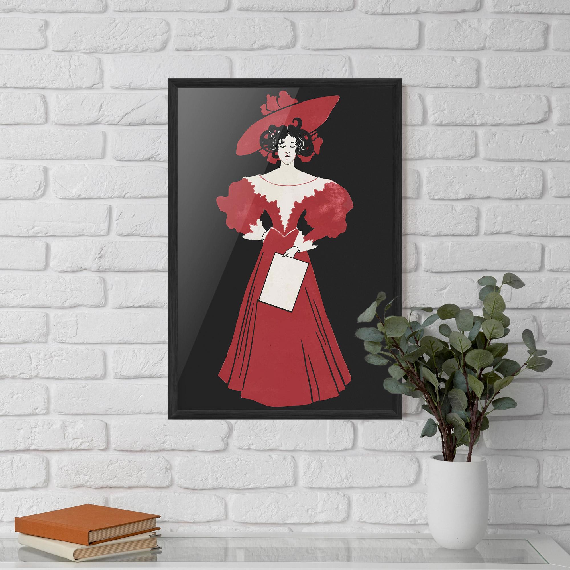 Gerahmte Poster Old Red Dress mockup 5