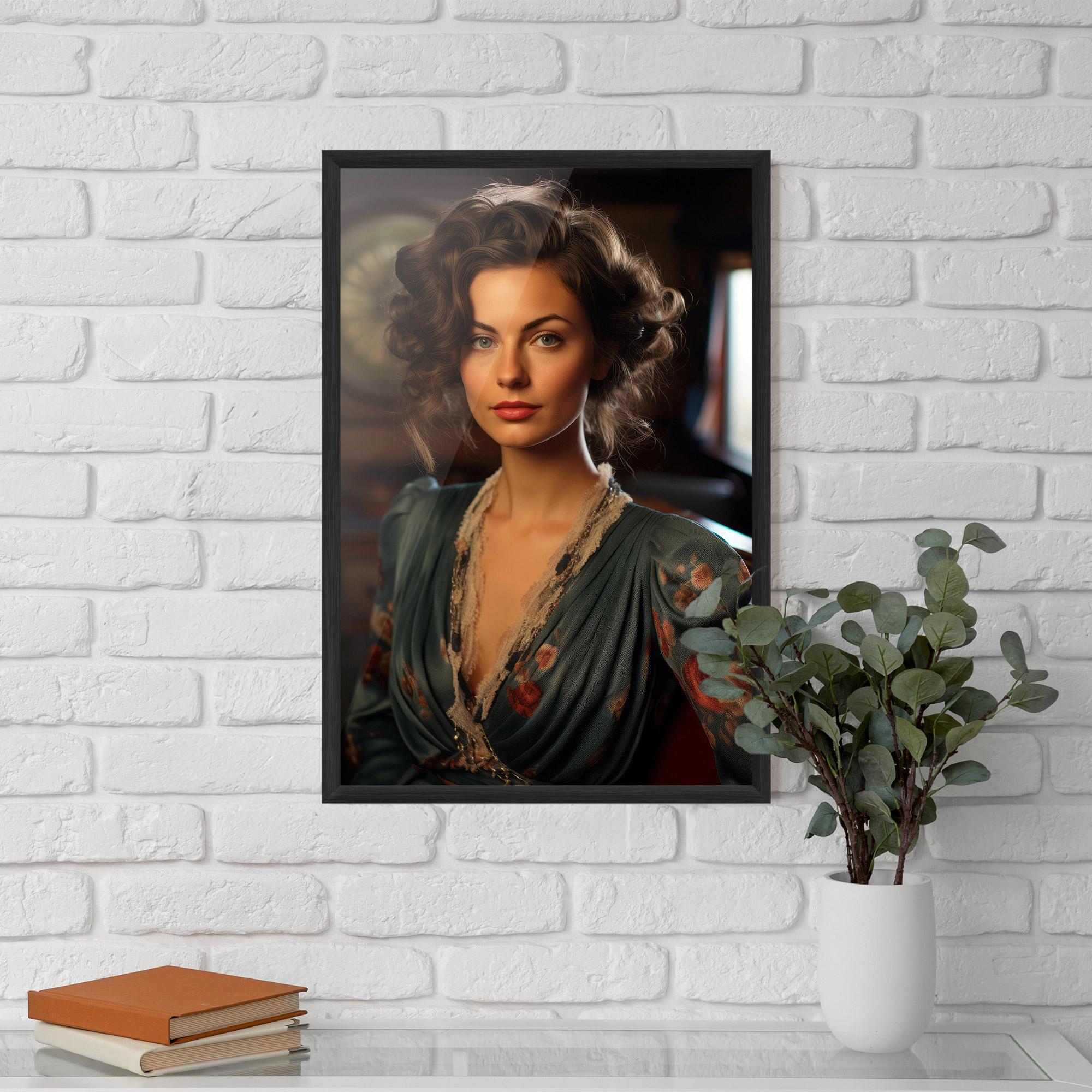 Gerahmte Poster Pink Flowers Dress mockup 5