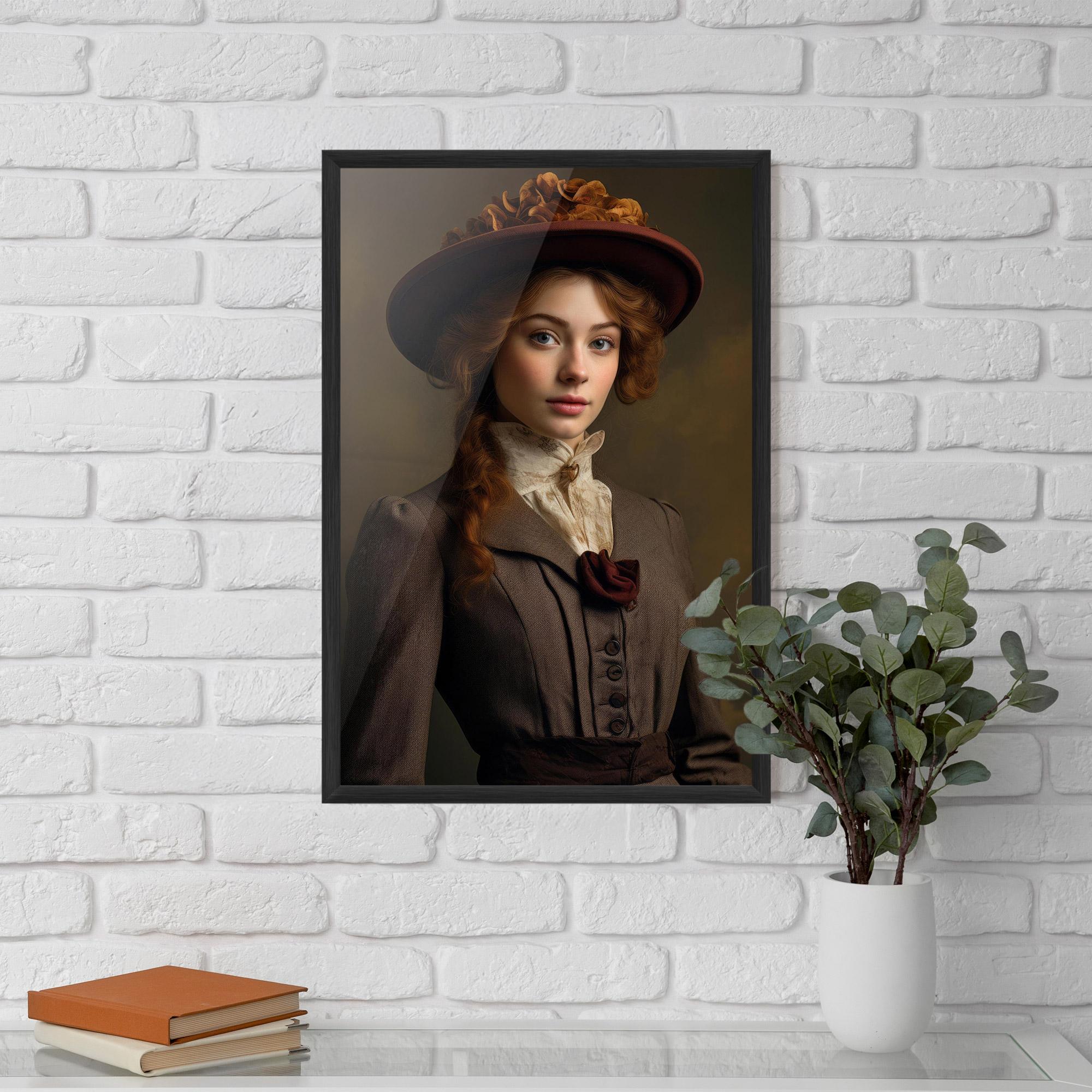 Gerahmte Poster Red Orange Hat mockup 5