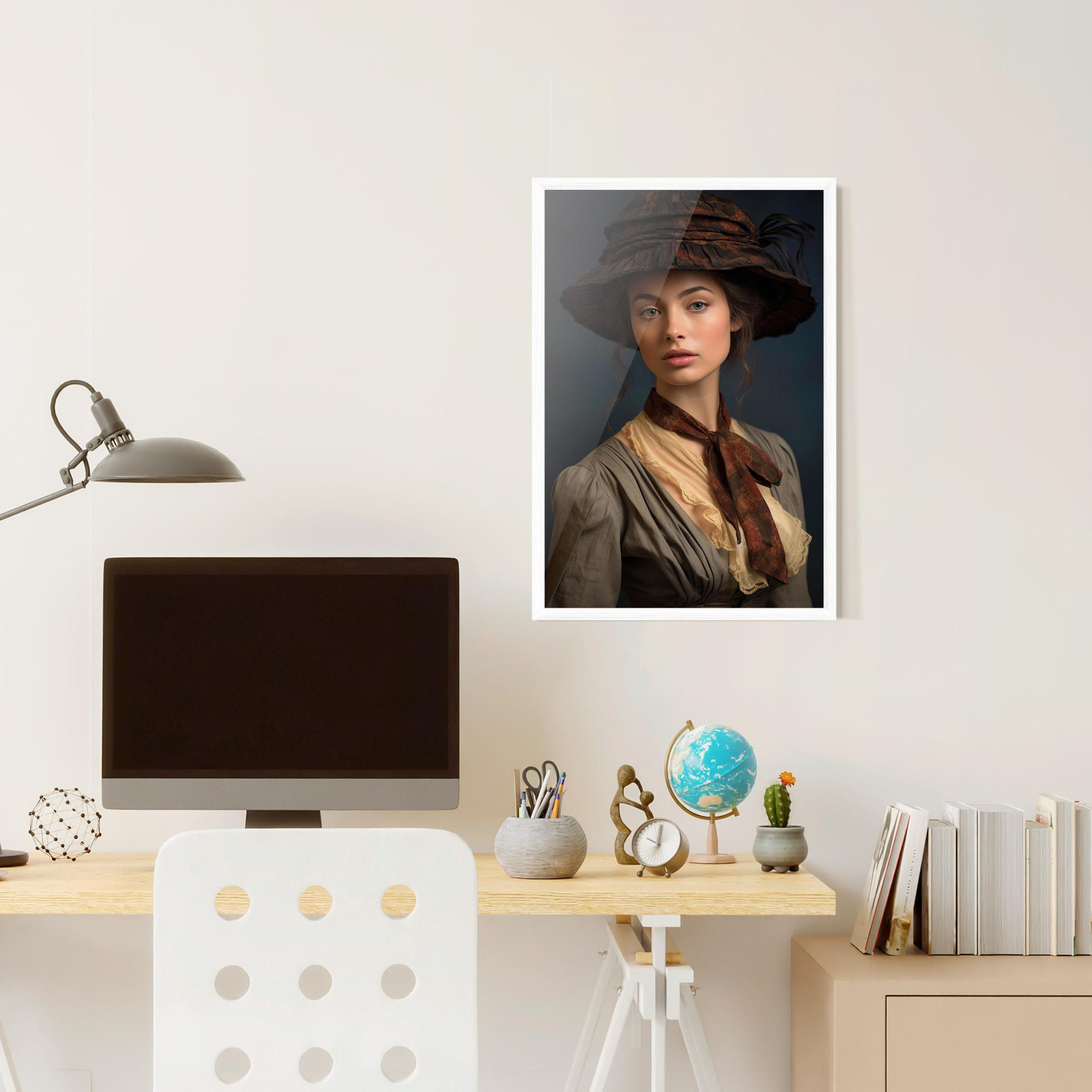 Gerahmte Poster Brown Vintage Hat mockup 6