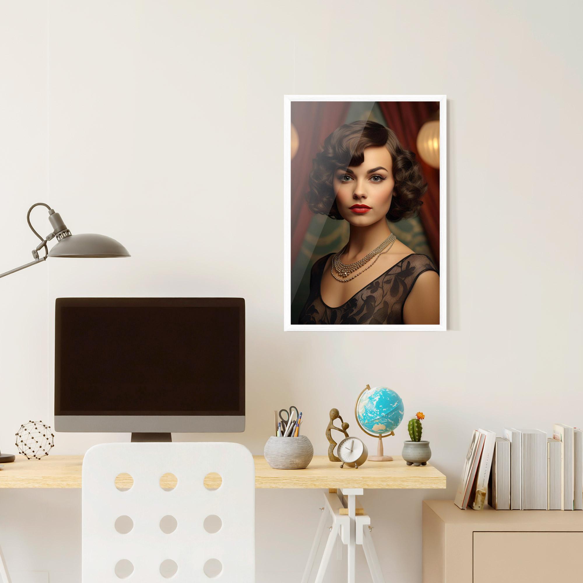 Gerahmte Poster Elegant Vintage Woman mockup 6