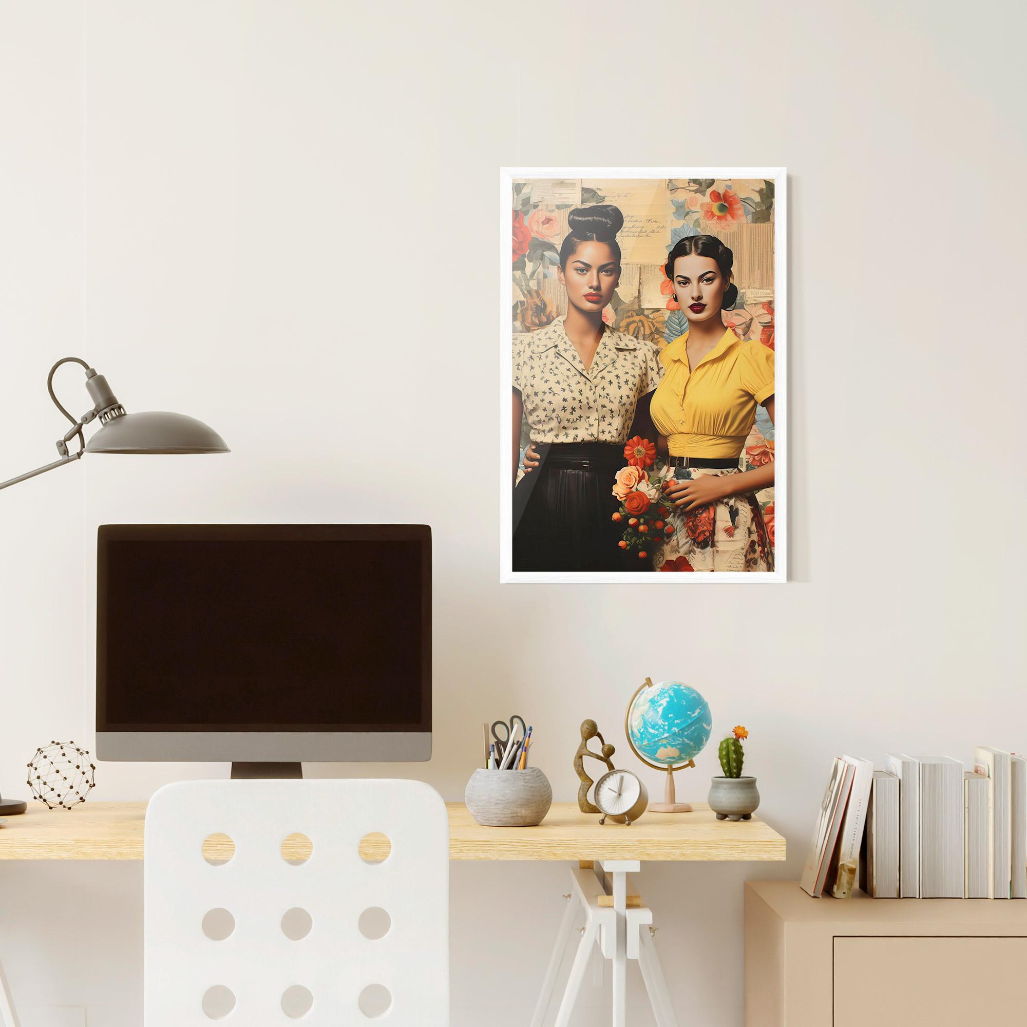 Gerahmte Poster Friendship Vintage Power mockup 6