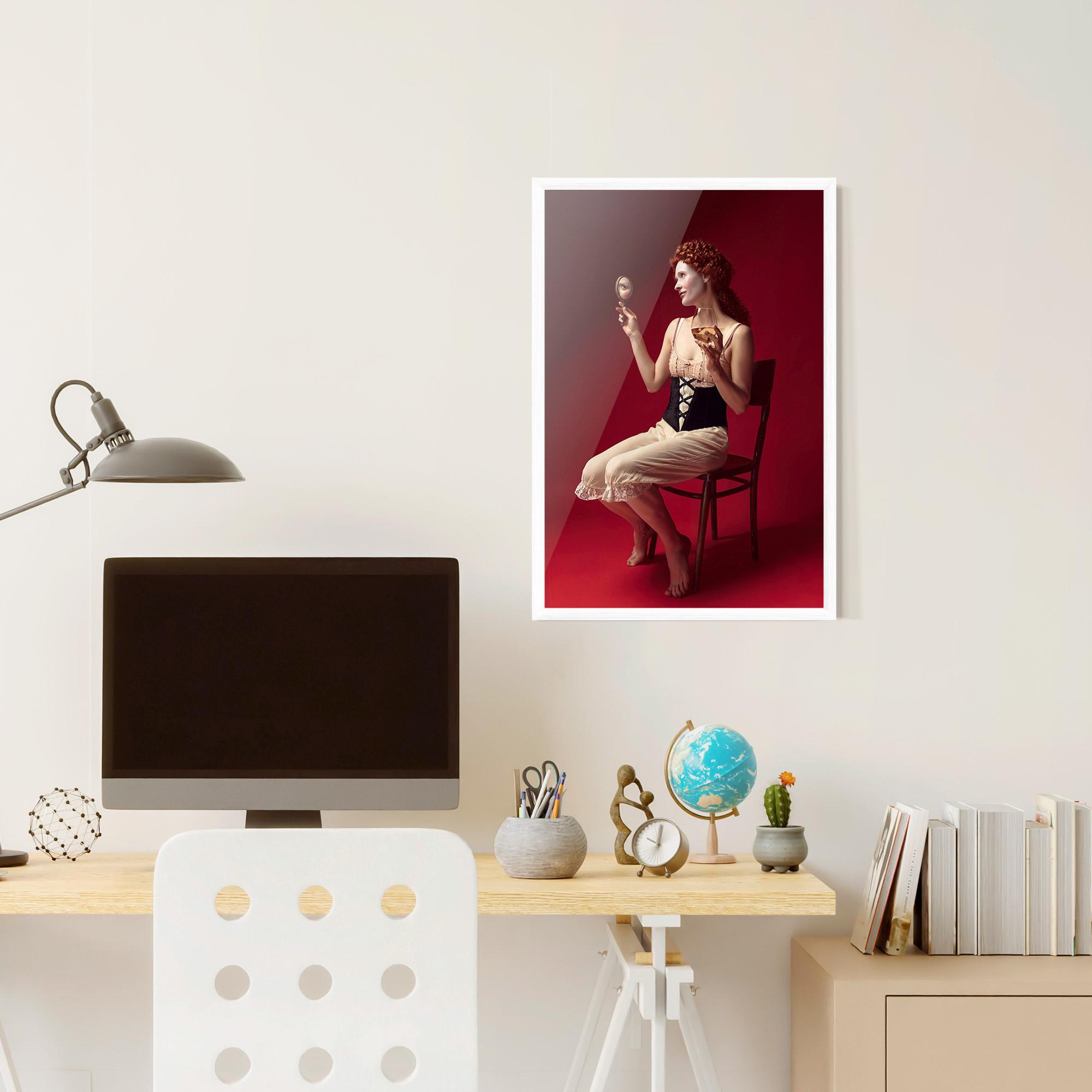Gerahmte Poster Medieval Redhead Woman mockup 6