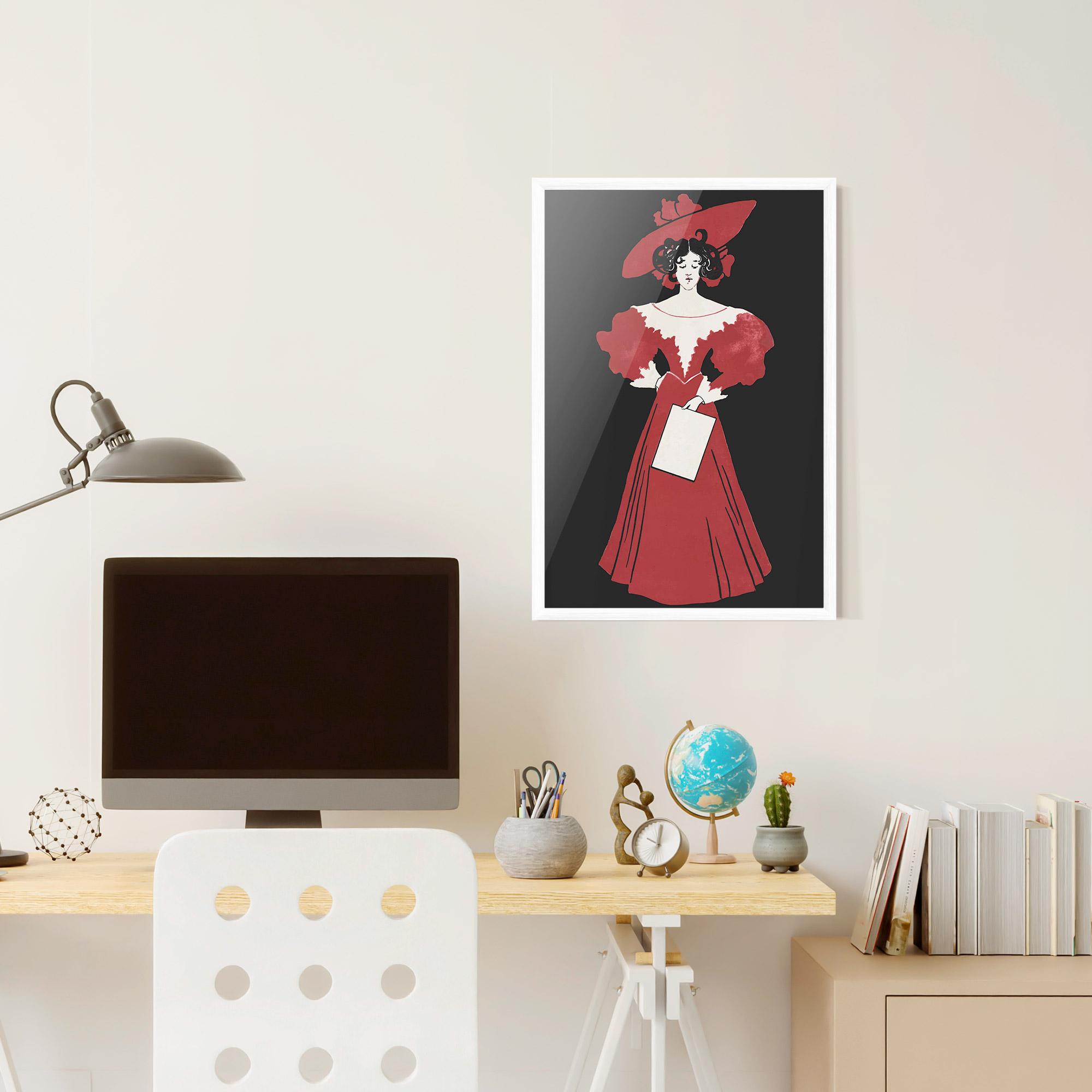 Gerahmte Poster Old Red Dress mockup 6