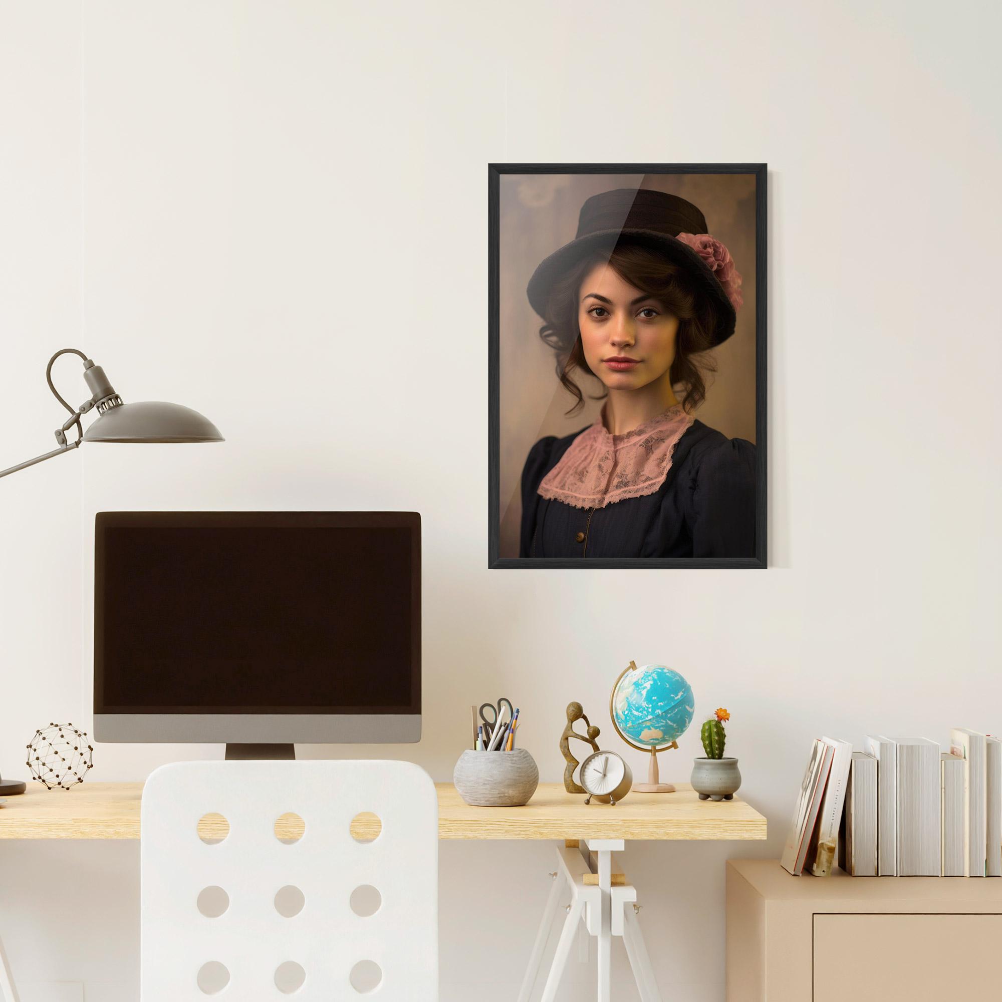 Gerahmte Poster Dark Blue Dress mockup 6