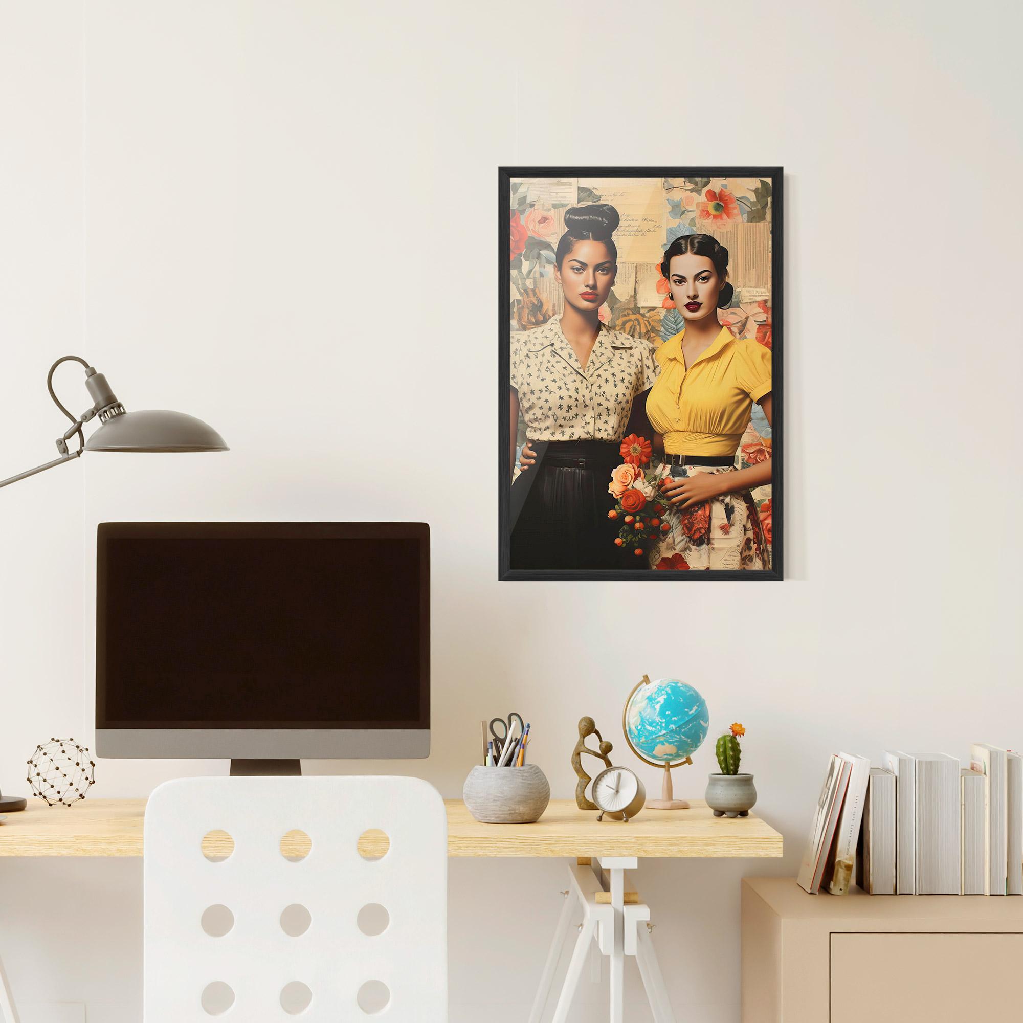 Gerahmte Poster Friendship Vintage Power mockup 6