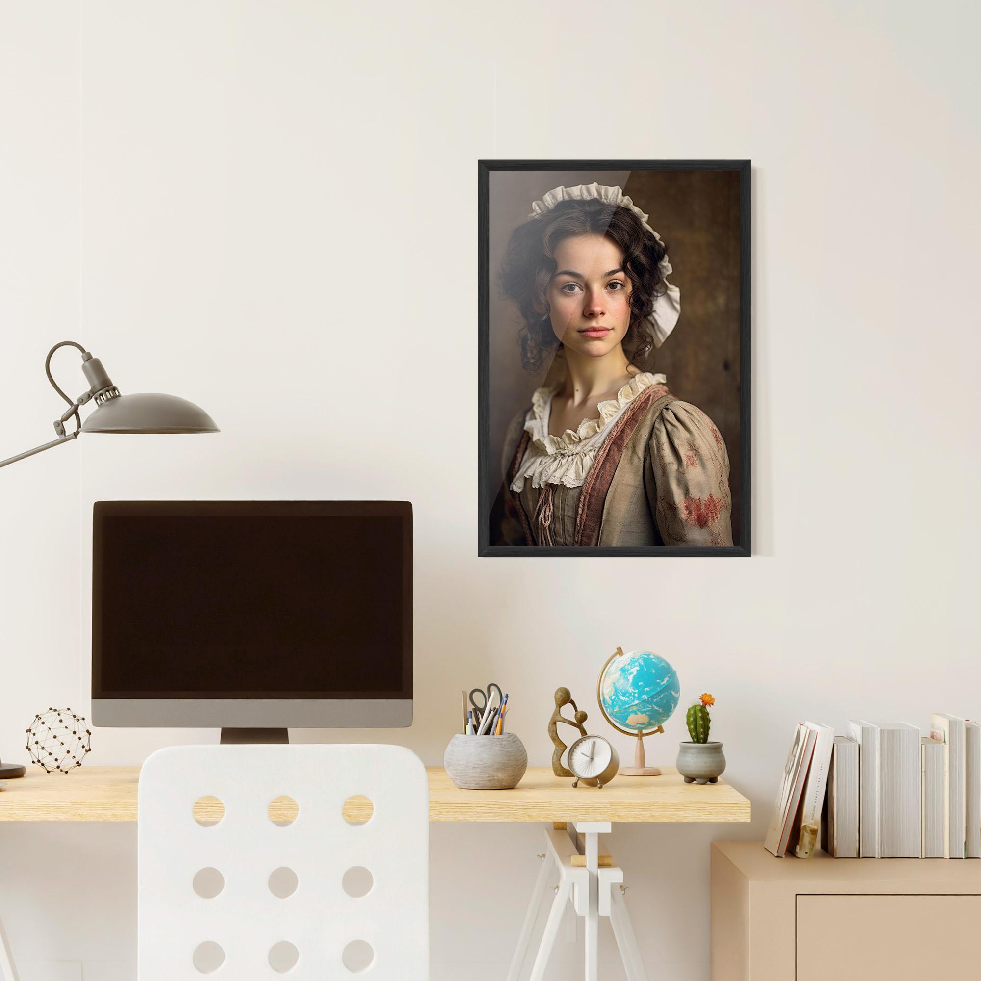 Gerahmte Poster Light Green Dress mockup 6