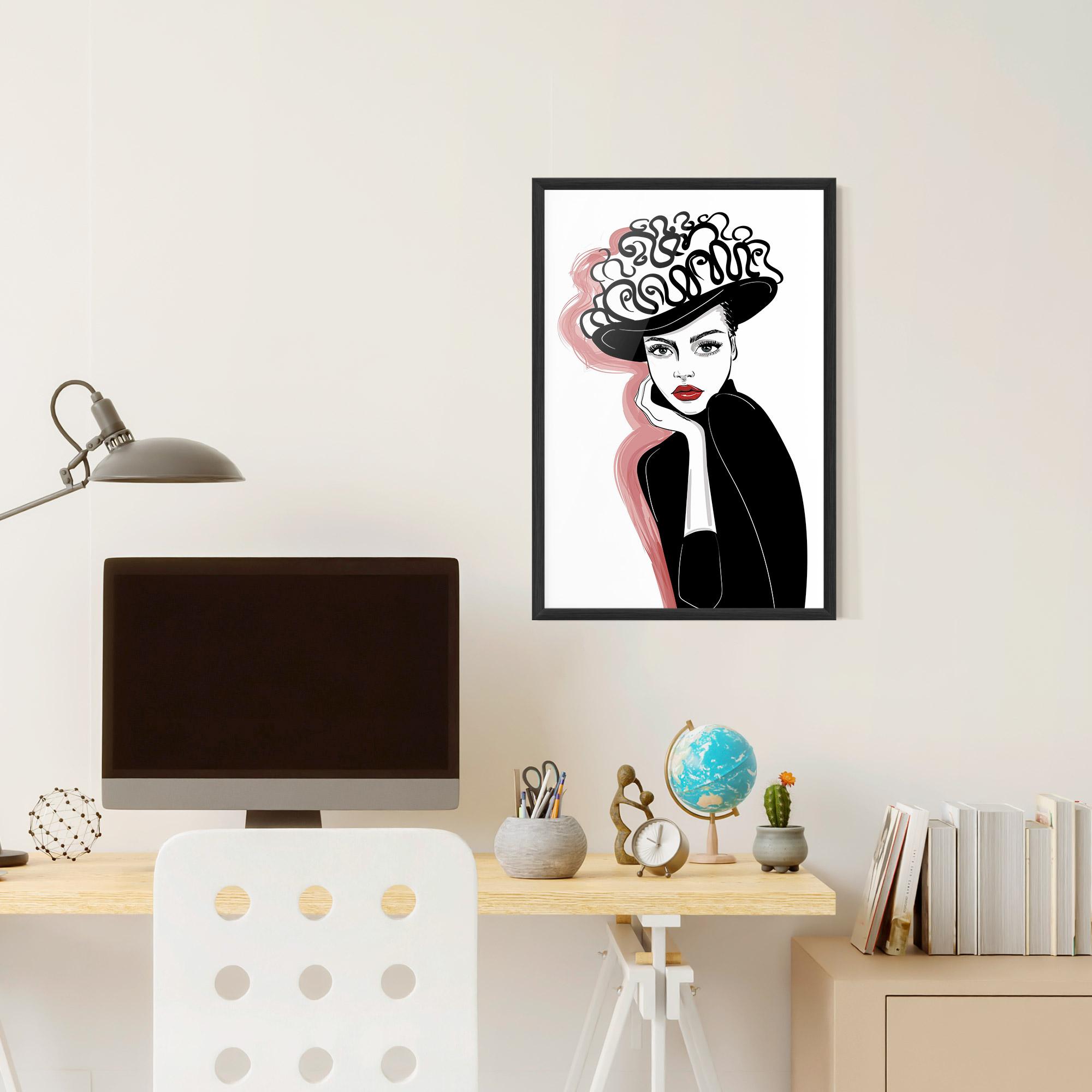 Gerahmte Poster Vintage Drawing mockup 6