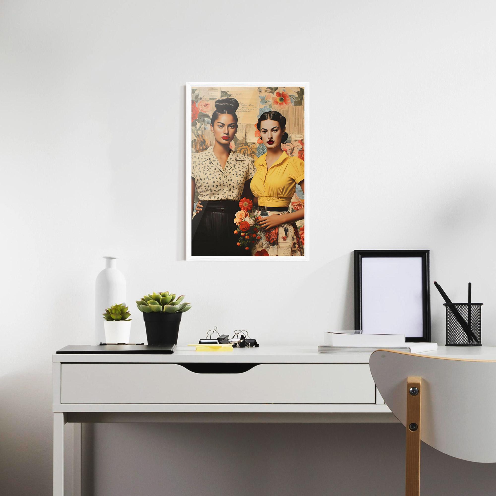 Gerahmte Poster Friendship Vintage Power mockup 7