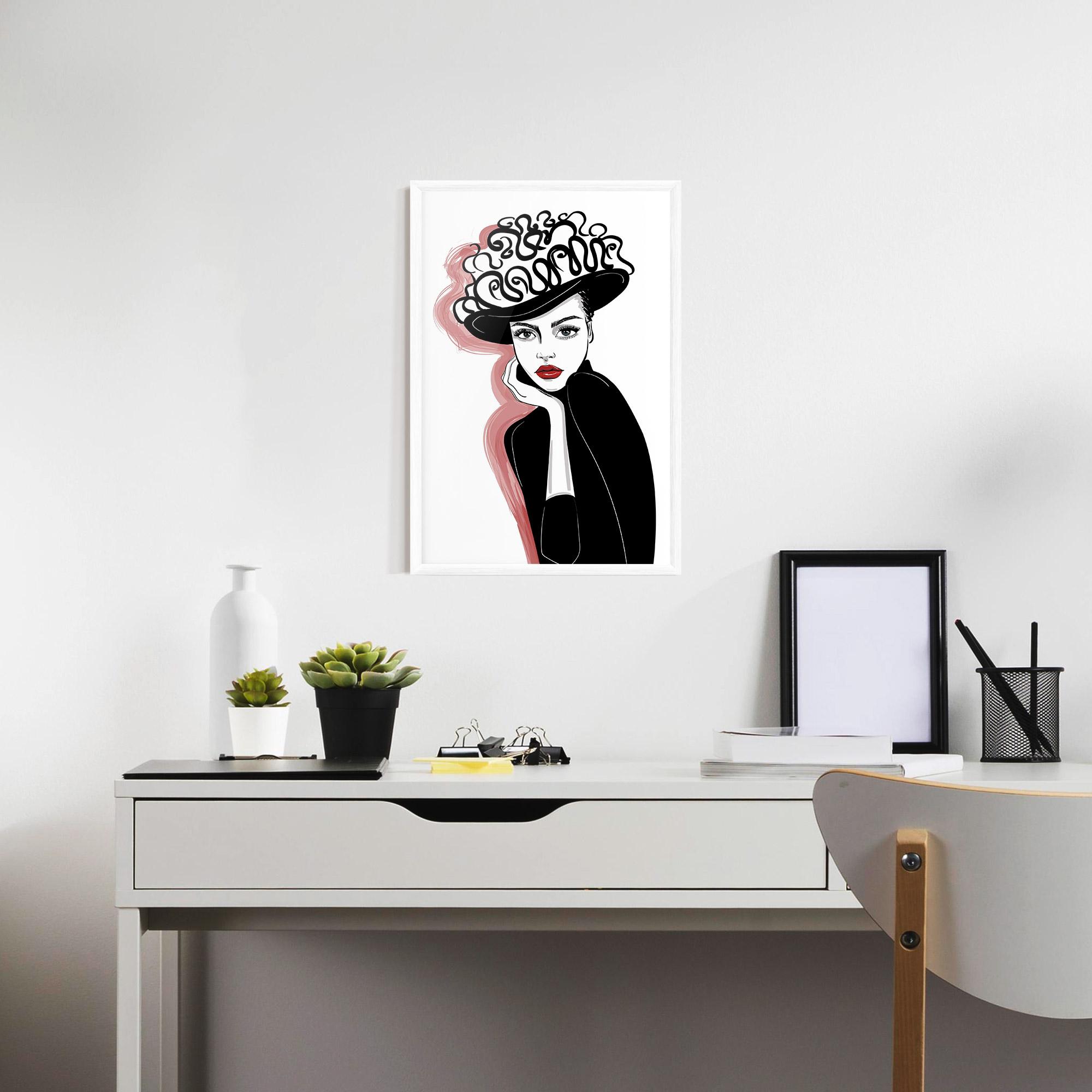 Gerahmte Poster Vintage Drawing mockup 7