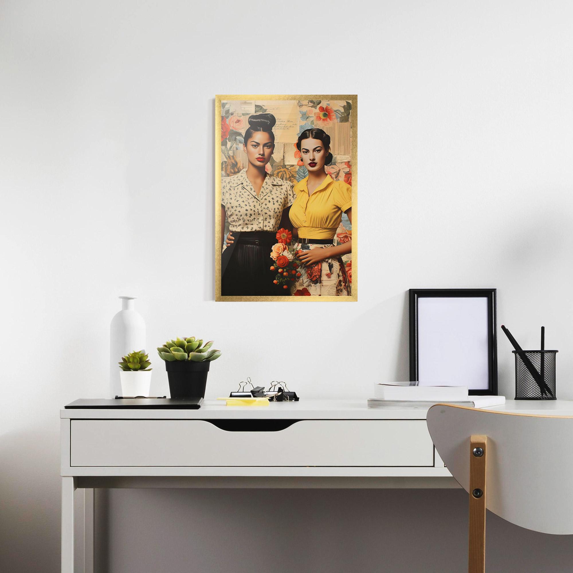 Gerahmte Poster Friendship Vintage Power mockup 7
