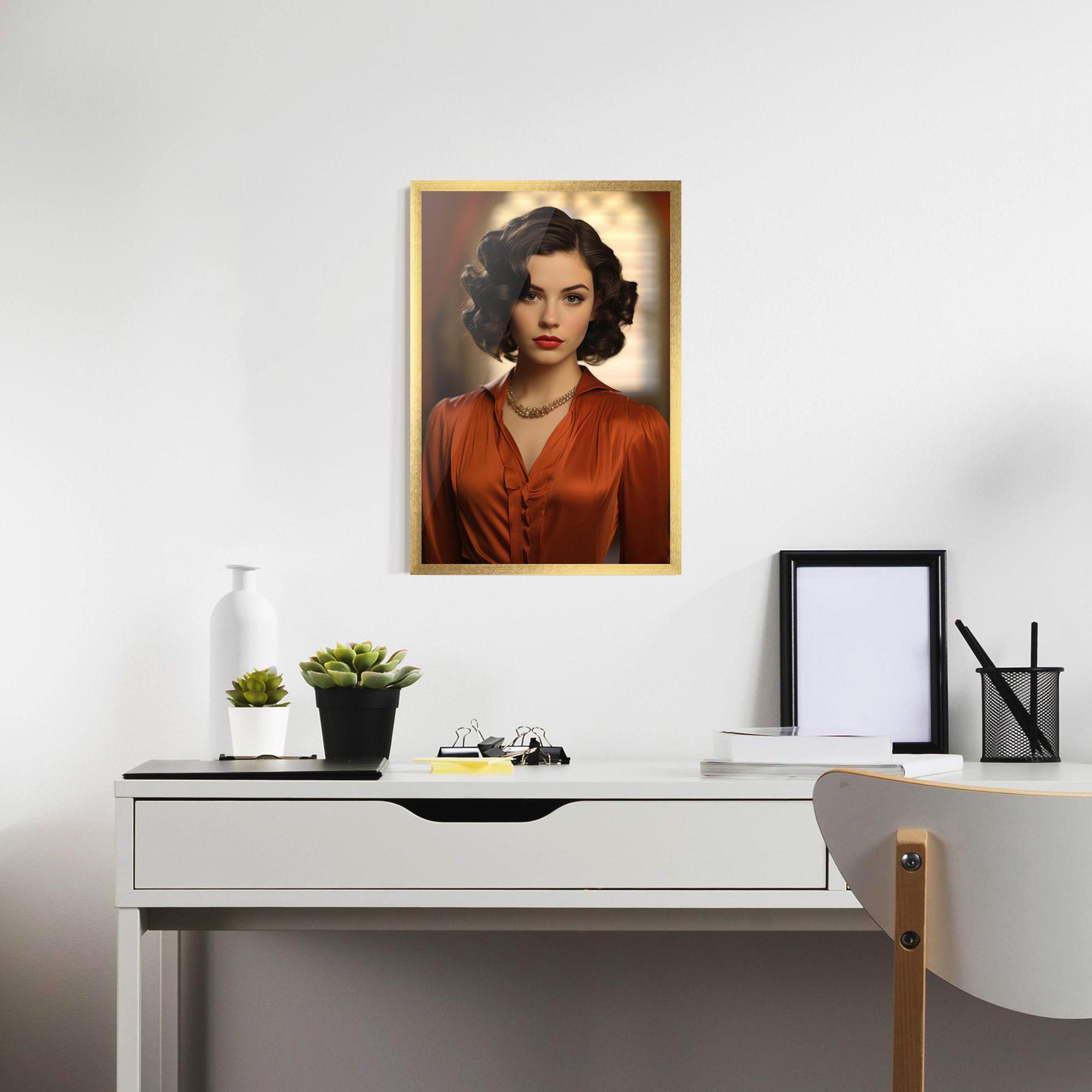 Gerahmte Poster Strong Orange Blouse mockup 7