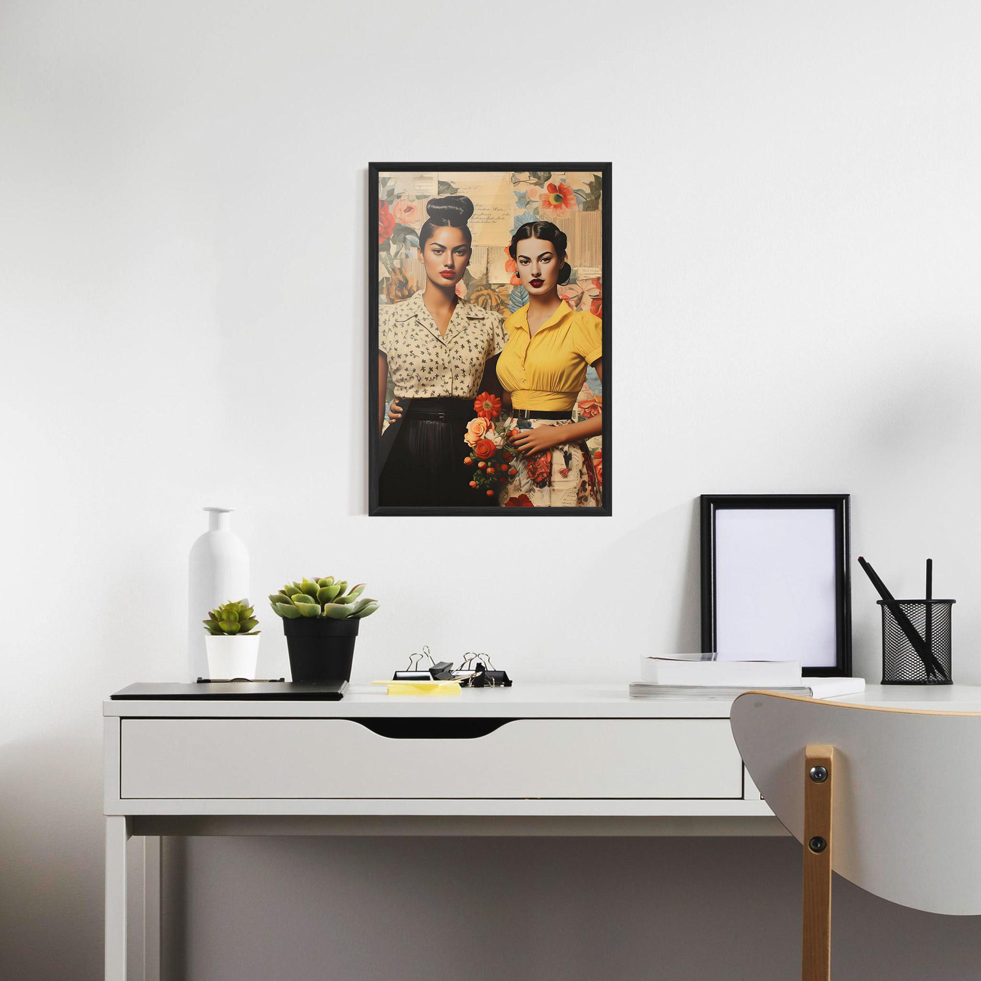 Gerahmte Poster Friendship Vintage Power mockup 7