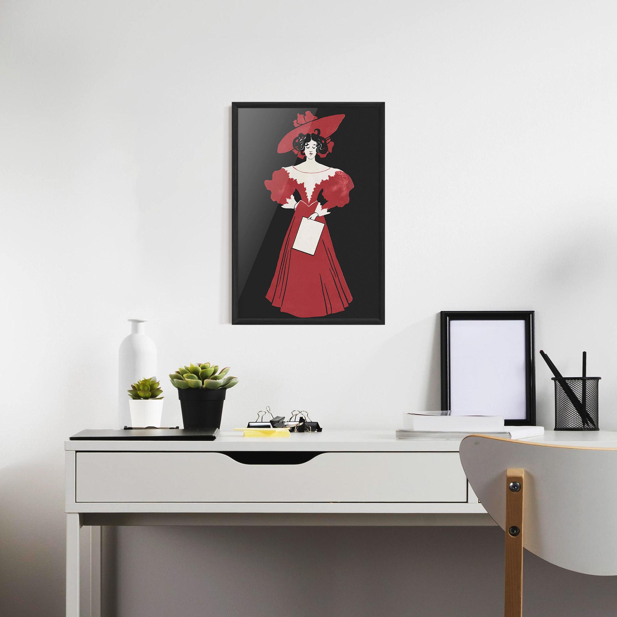 Gerahmte Poster Old Red Dress mockup 7