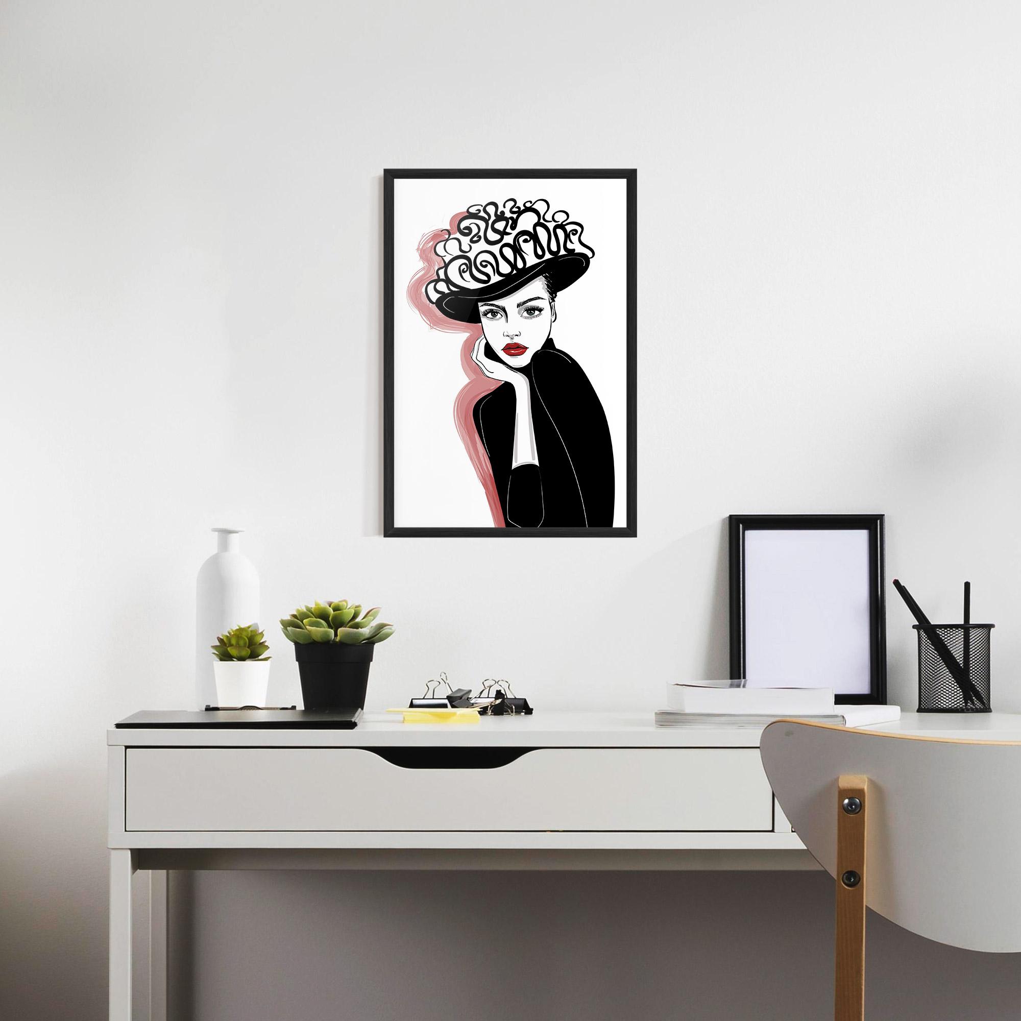 Gerahmte Poster Vintage Drawing mockup 7