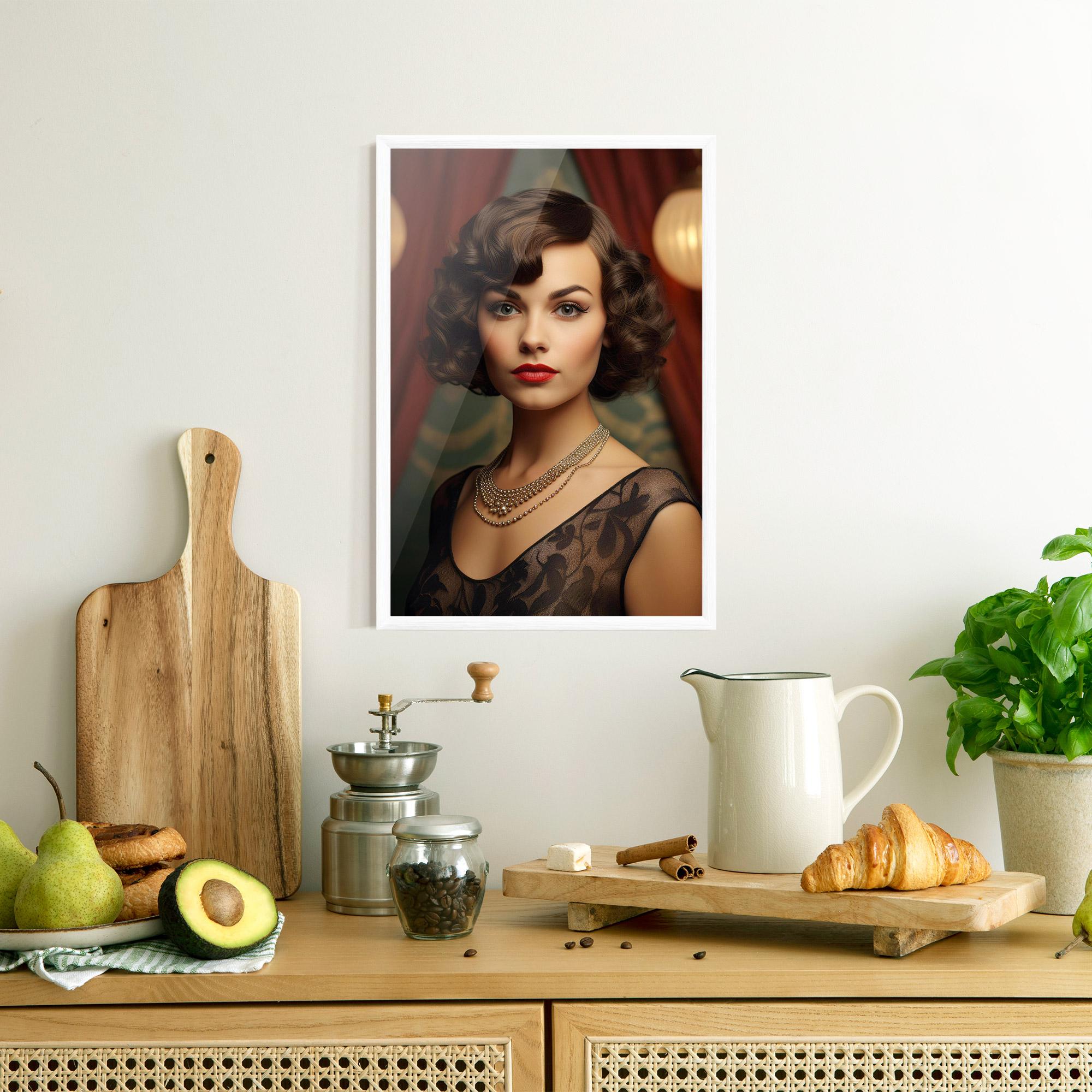 Gerahmte Poster Elegant Vintage Woman mockup 8