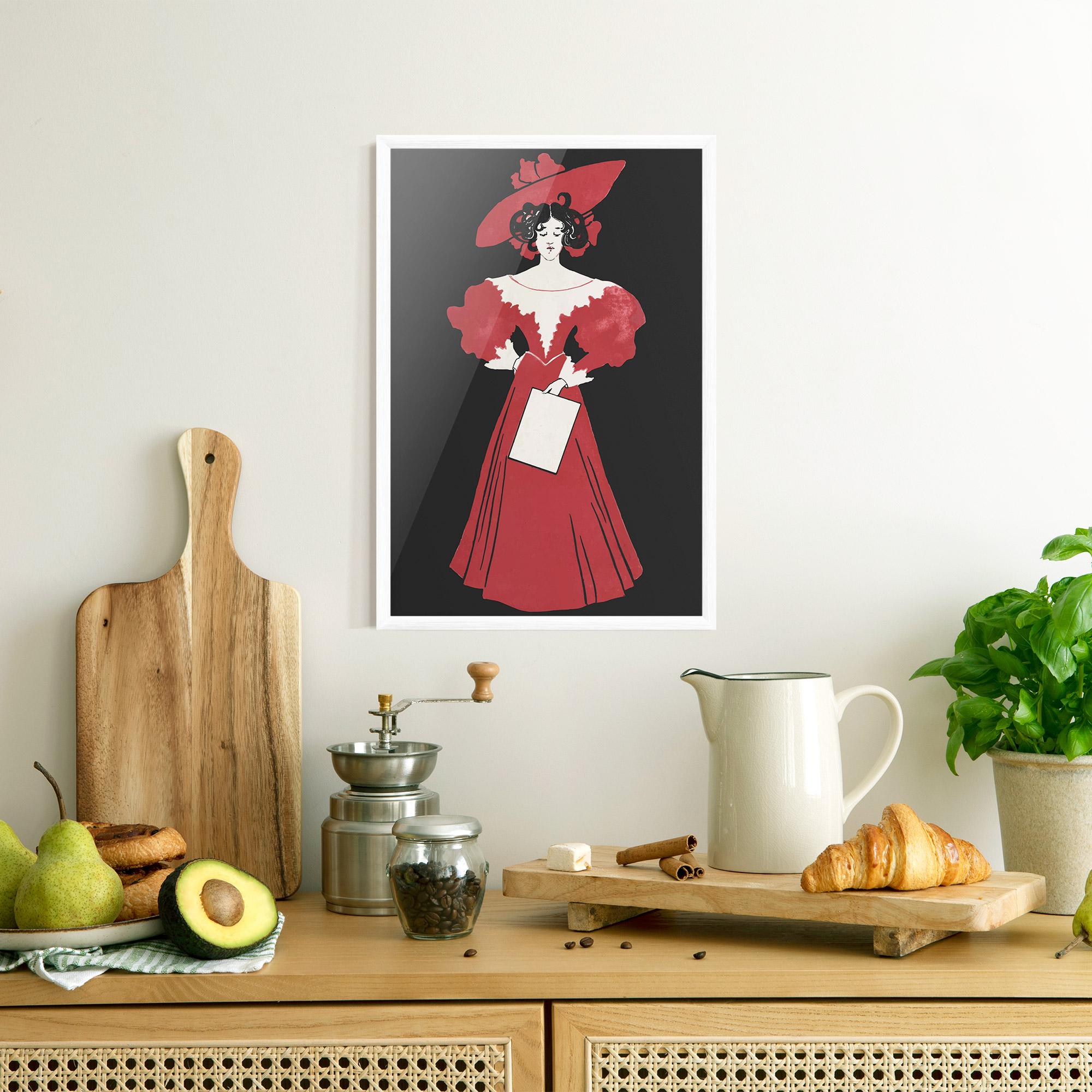 Gerahmte Poster Old Red Dress mockup 8