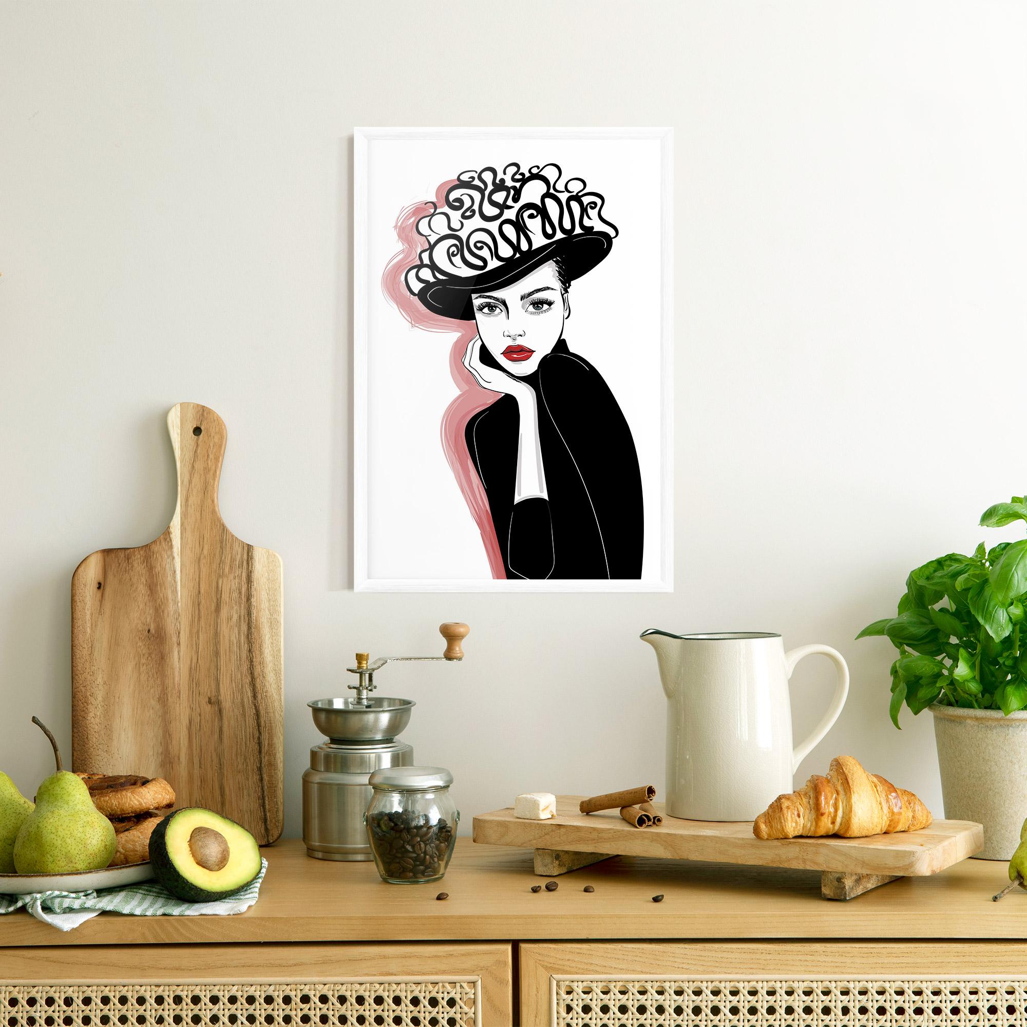 Gerahmte Poster Vintage Drawing mockup 8