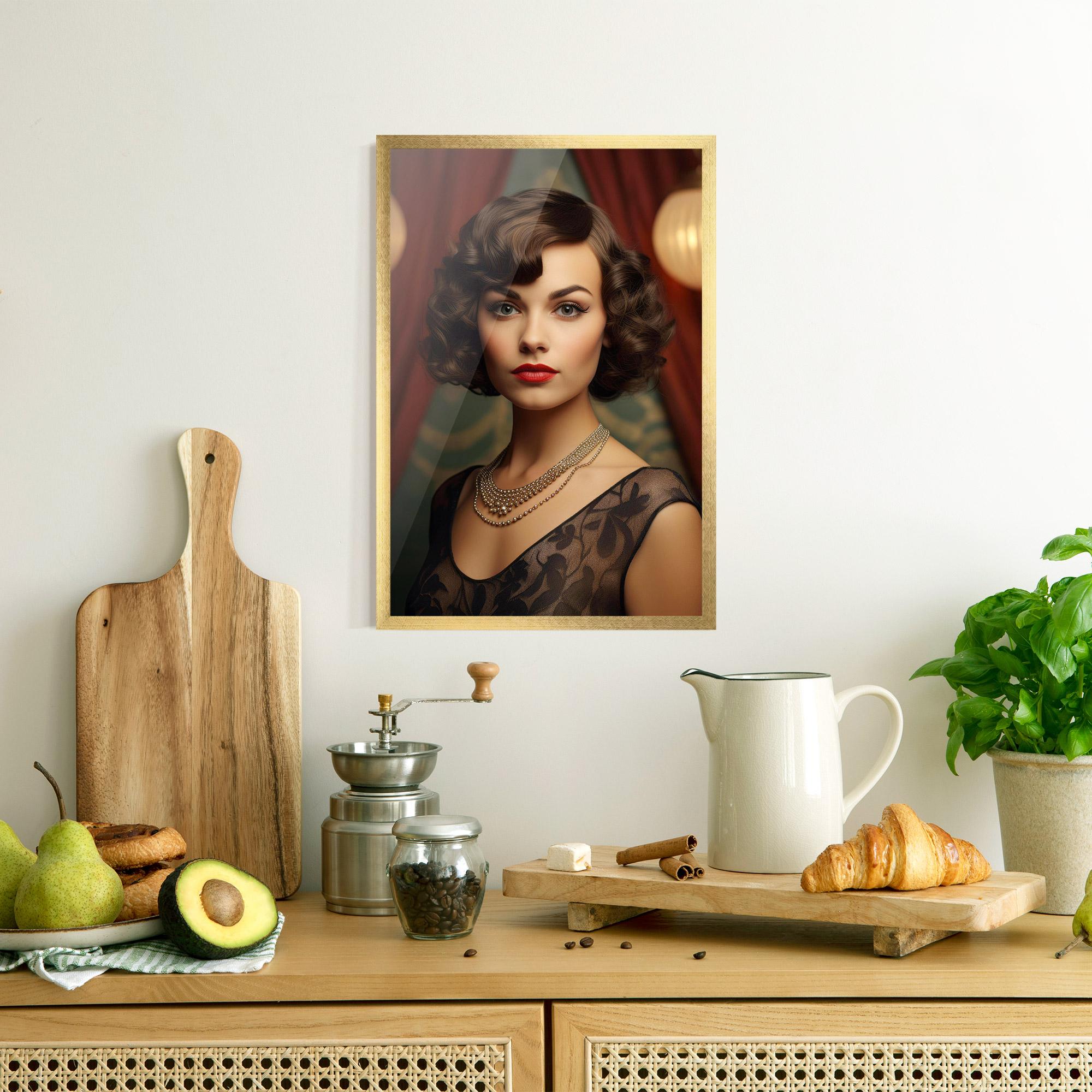 Gerahmte Poster Elegant Vintage Woman mockup 8