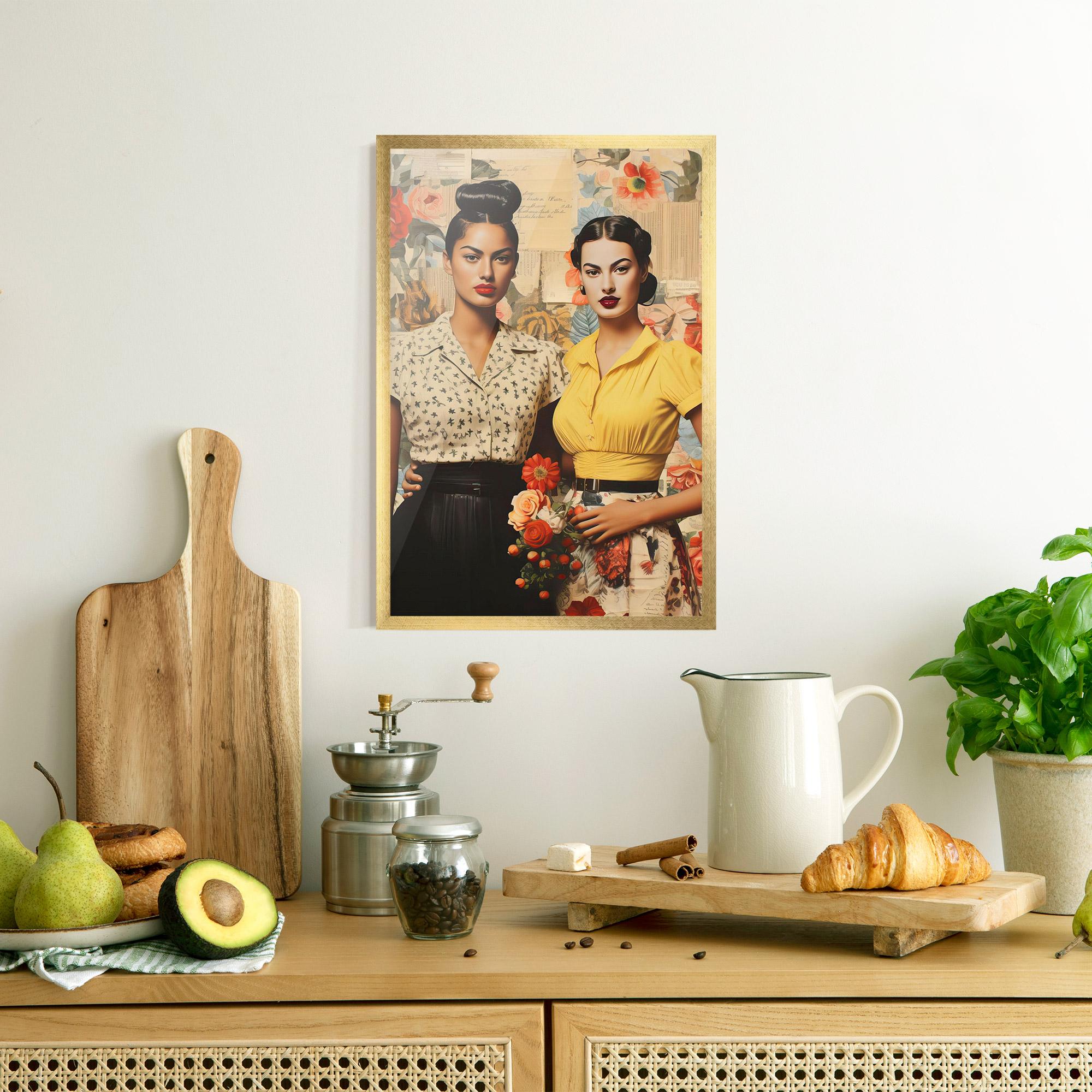 Gerahmte Poster Friendship Vintage Power mockup 8