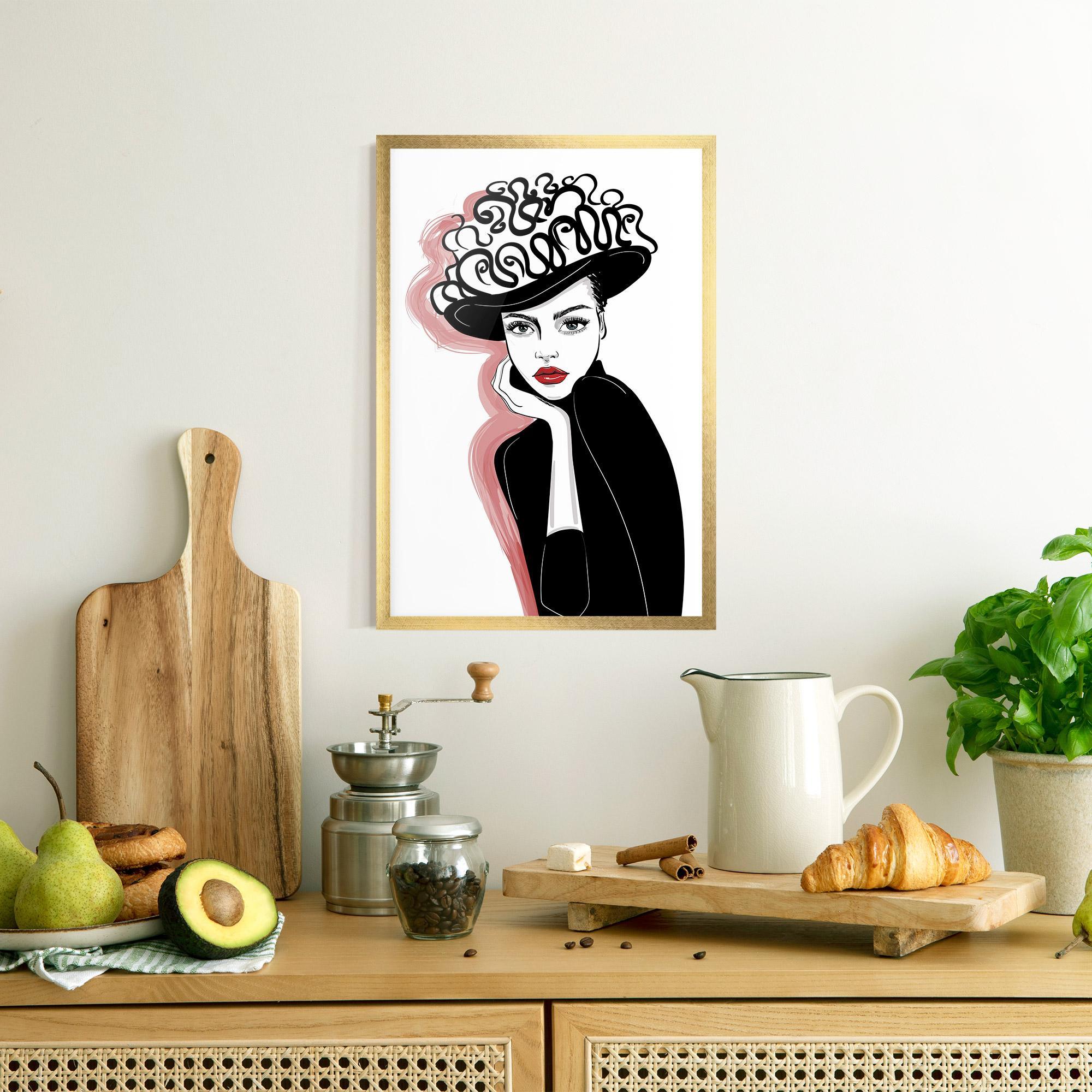 Gerahmte Poster Vintage Drawing mockup 8