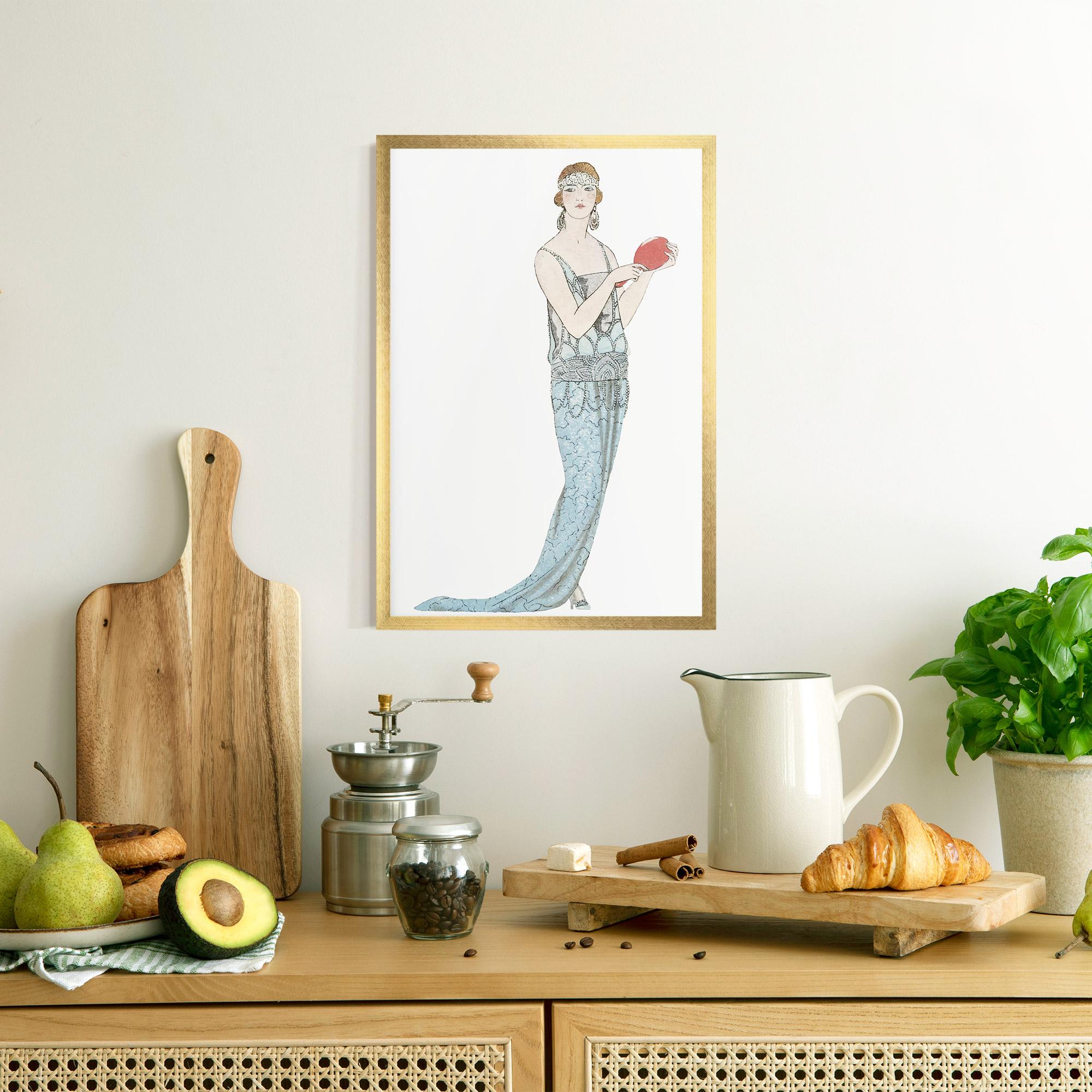 Gerahmte Poster Vintage Old Drawing mockup 8