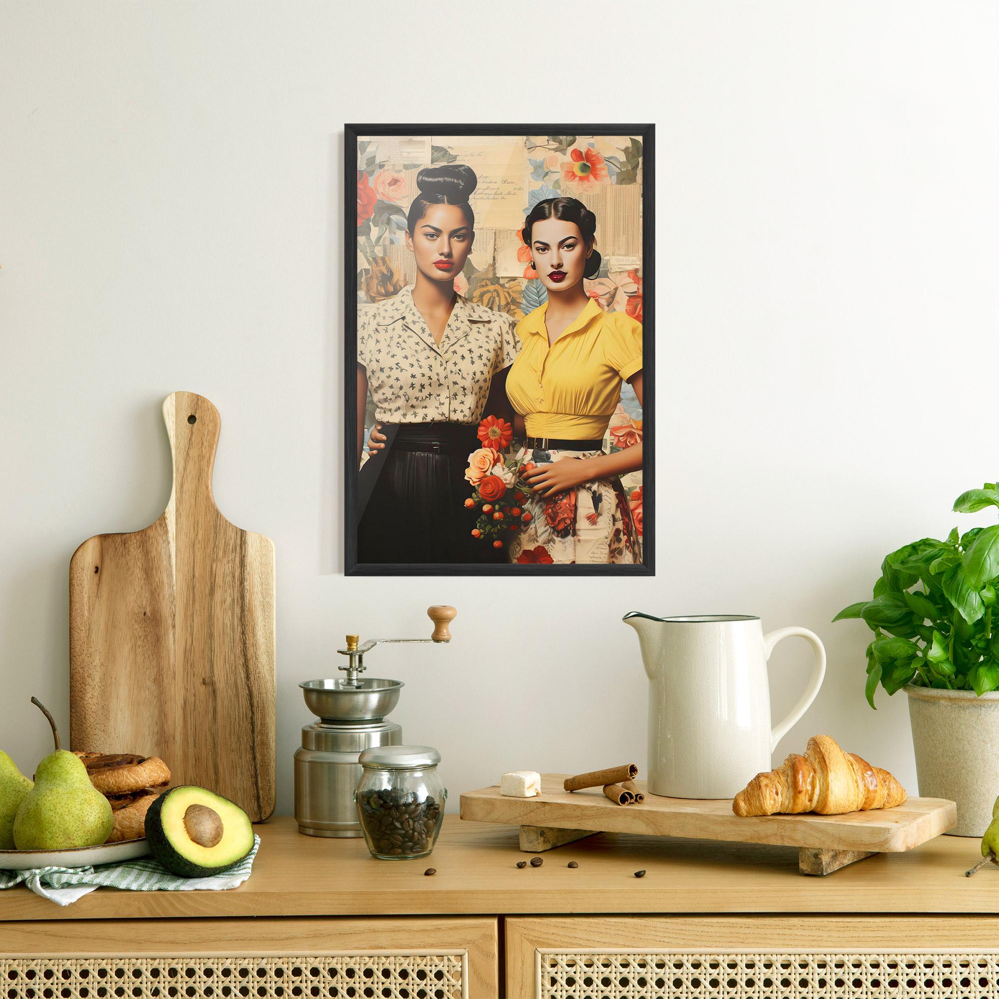 Gerahmte Poster Friendship Vintage Power mockup 8