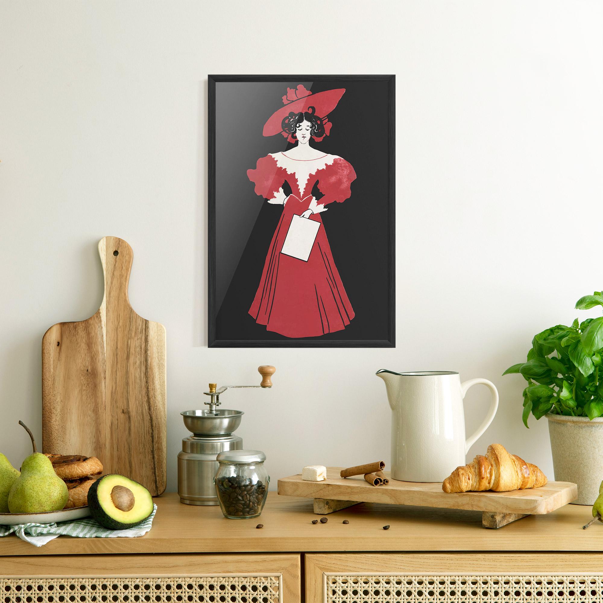 Gerahmte Poster Old Red Dress mockup 8
