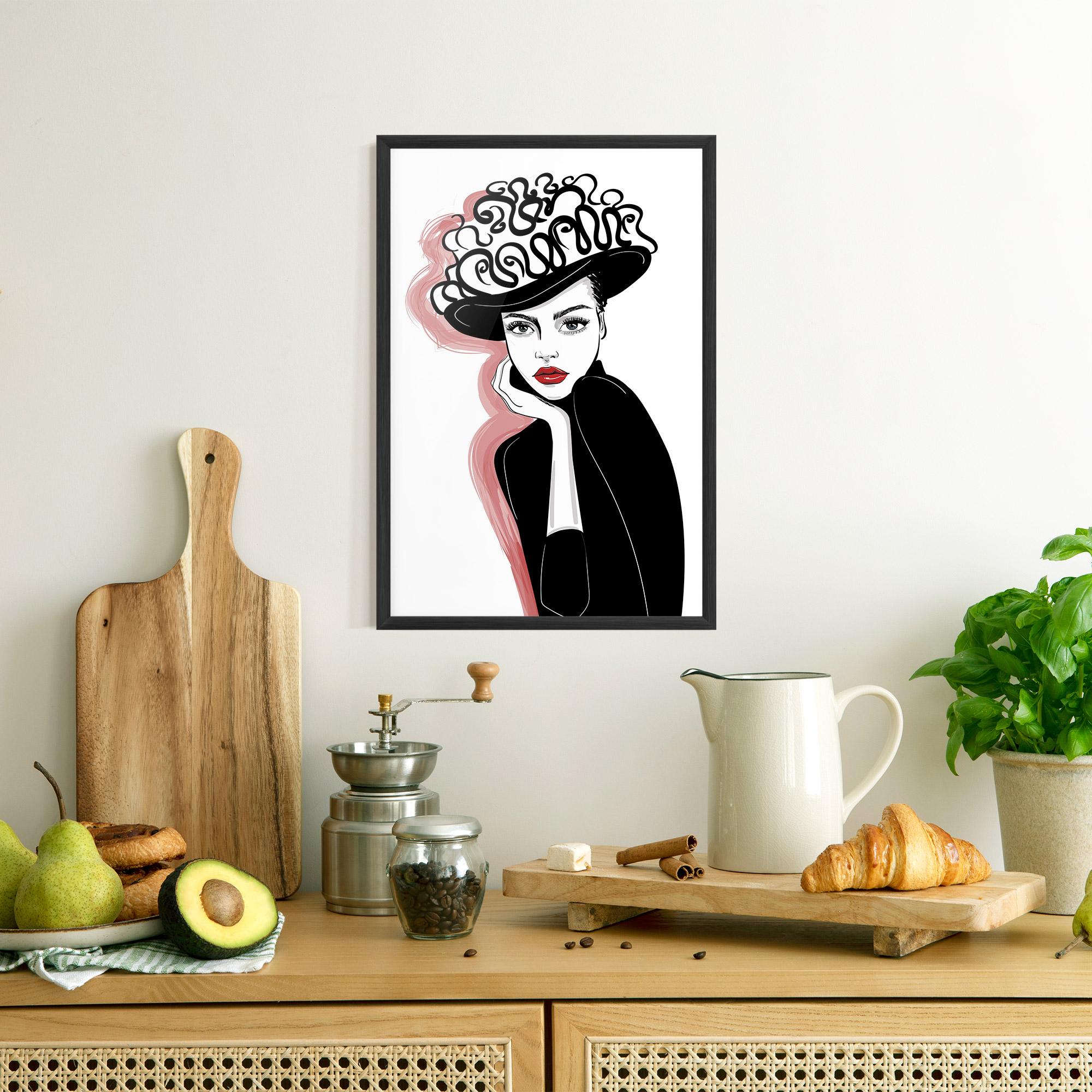 Gerahmte Poster Vintage Drawing mockup 8