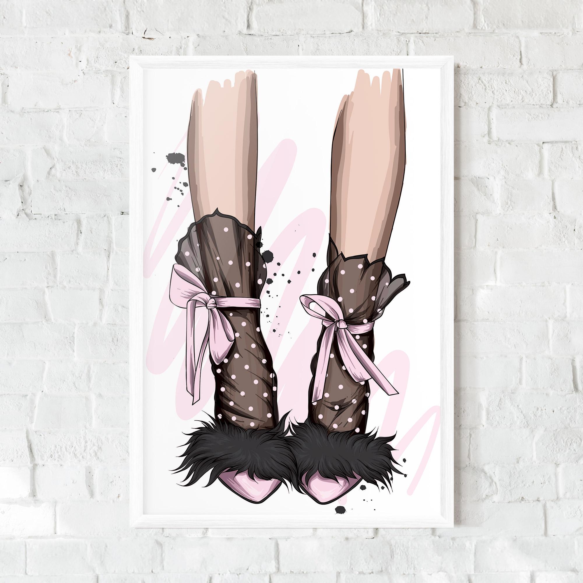 Gerahmte Poster Black Cute Heels mockup 0