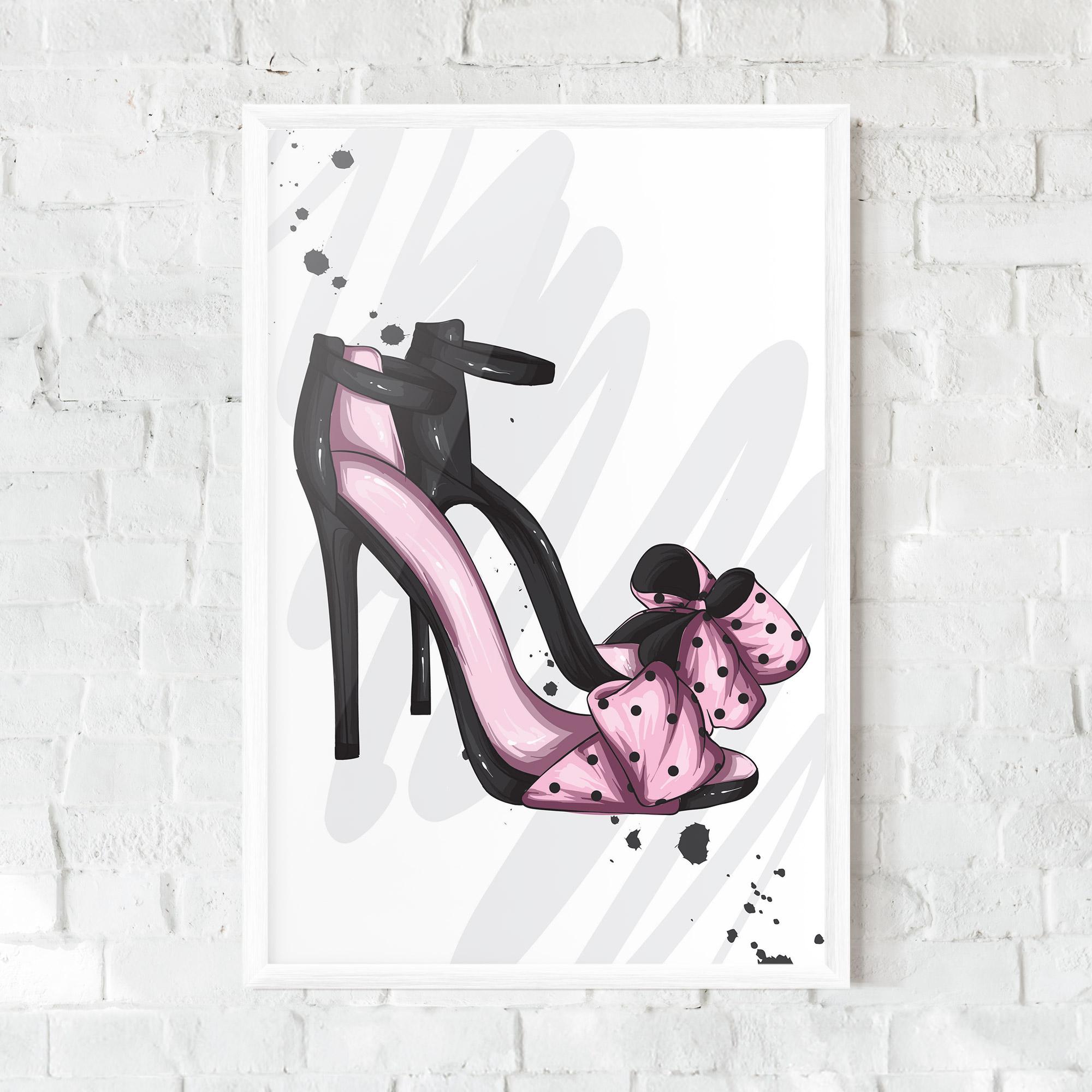 Gerahmte Poster Pink Black Heels mockup 0
