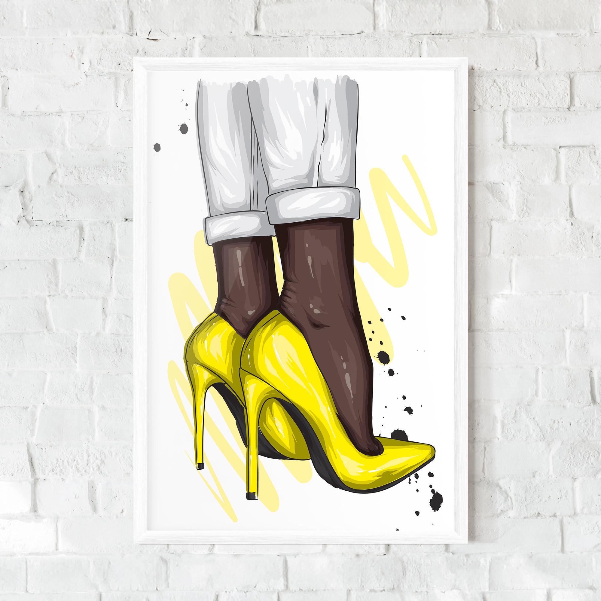 Gerahmte Poster Yellow Shoes mockup 0