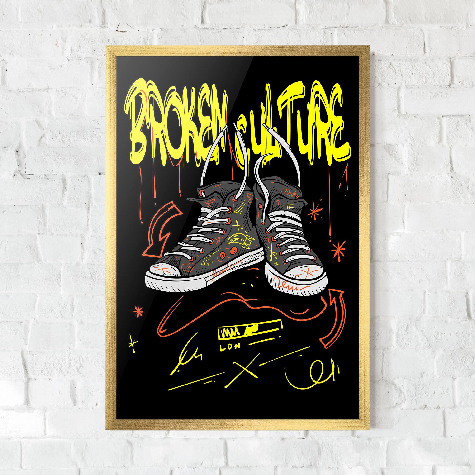 Gerahmte Poster Broken Culture mockup 0