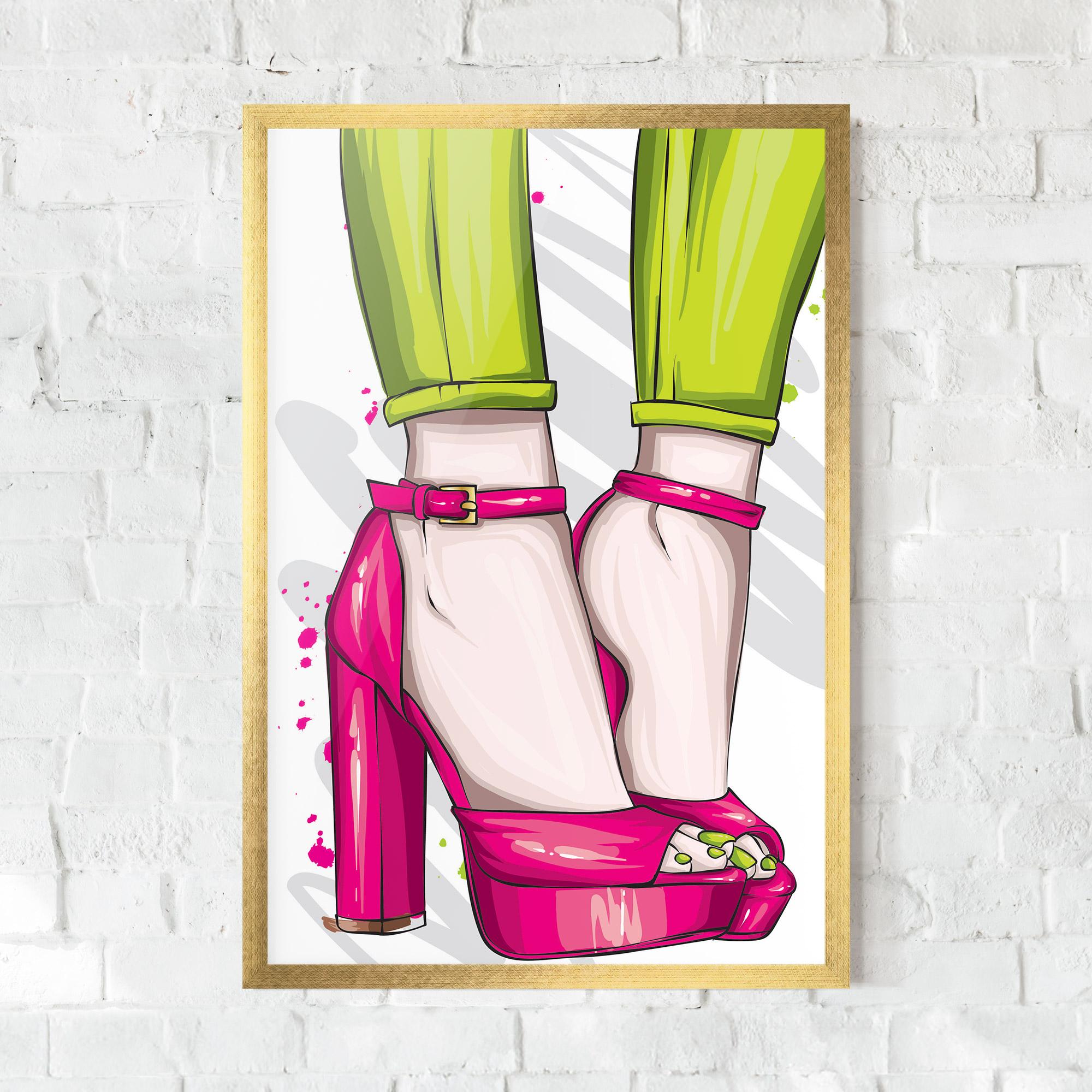 Gerahmte Poster Green Nails mockup 0