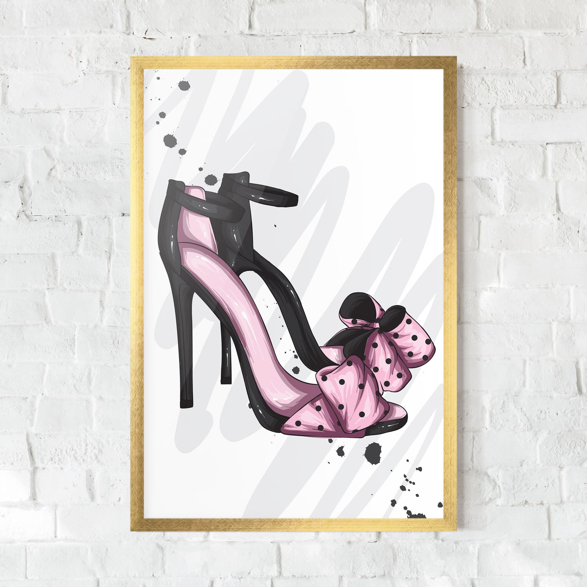 Gerahmte Poster Pink Black Heels mockup 0